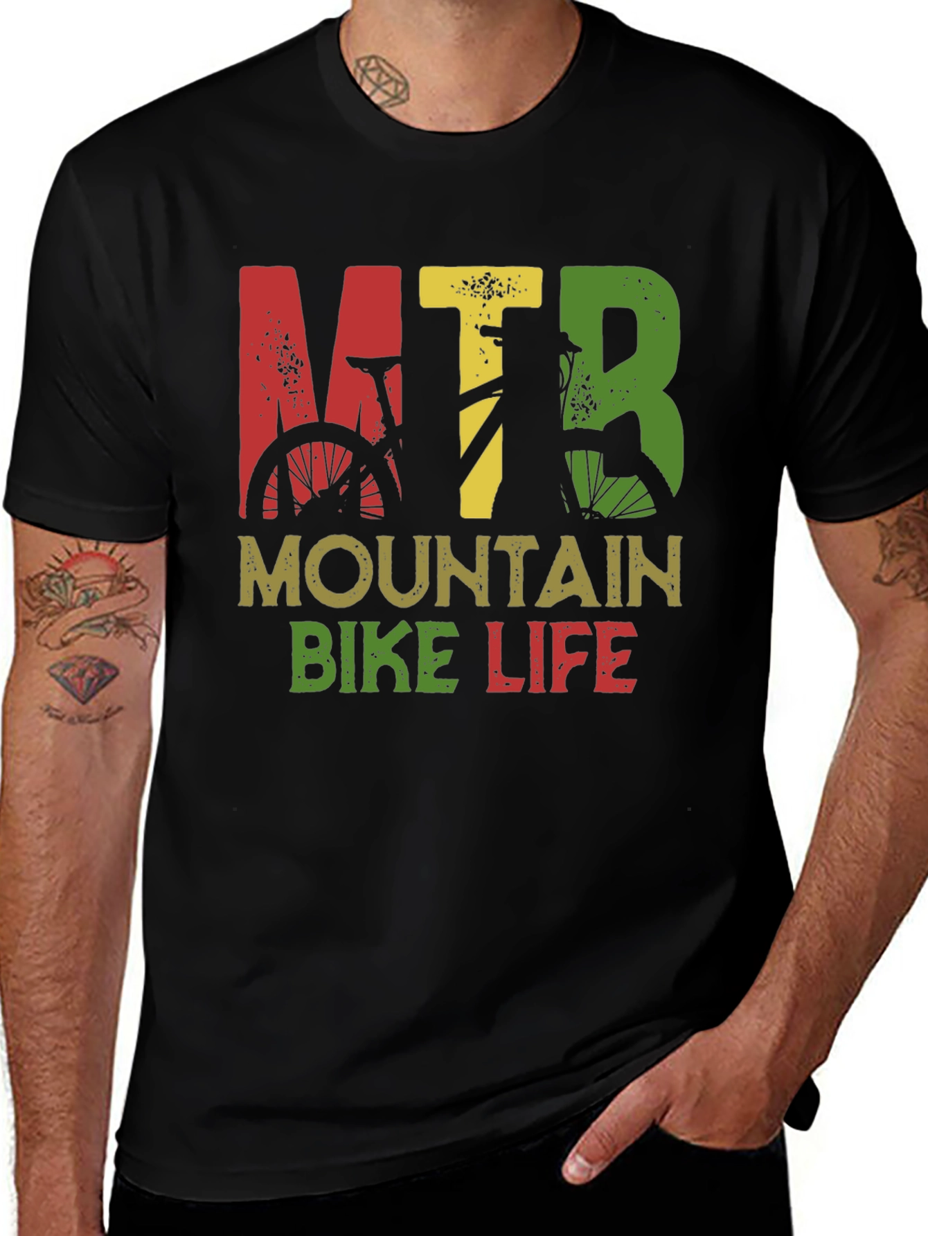 Variant 25 of MTB Mountain Bike Life Graphic T-Shirt