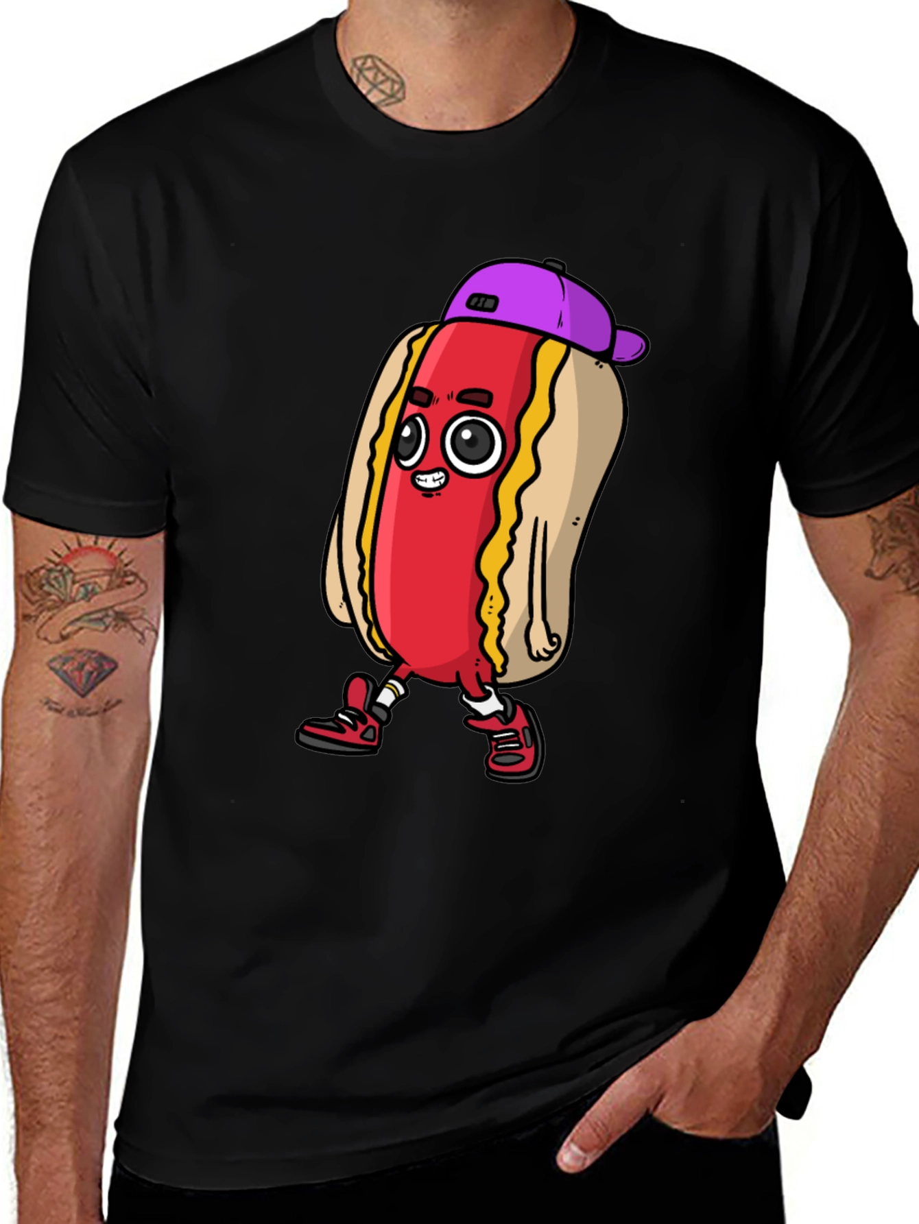 Variant 25 of Funky Hot Dog Graphic T-Shirt - Quirky & Cool Design