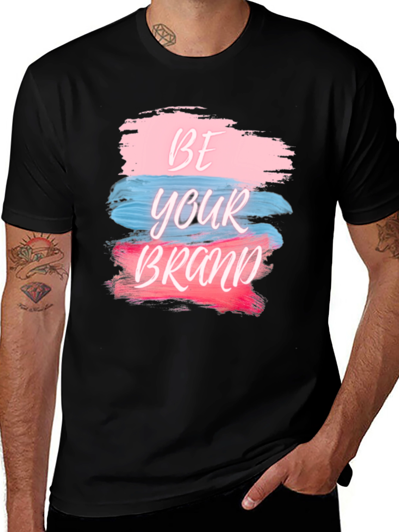 Variant 28 of Be Your Brand Graphic Tee - Stylish Cotton Blend