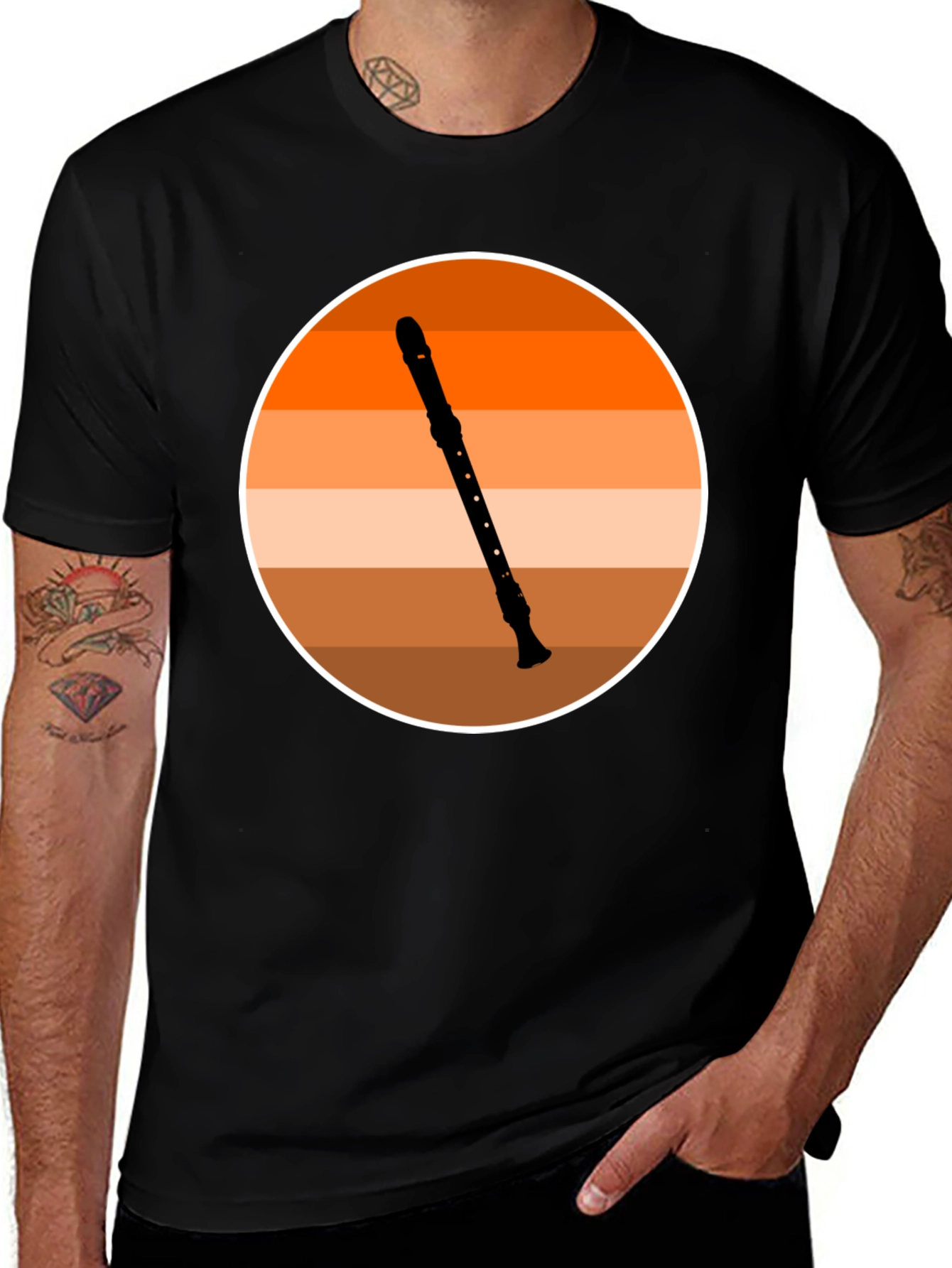 Variant 21 of Retro Recorder T-Shirt - Musical Instrument Tee