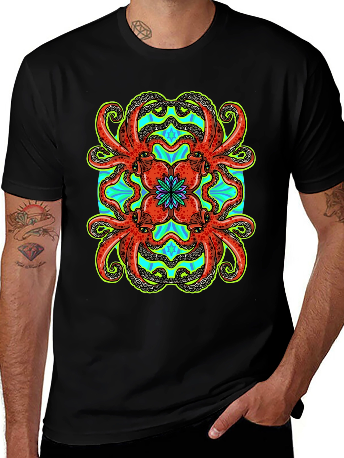 Psychedelic Octopus T-Shirt - Vivid Design