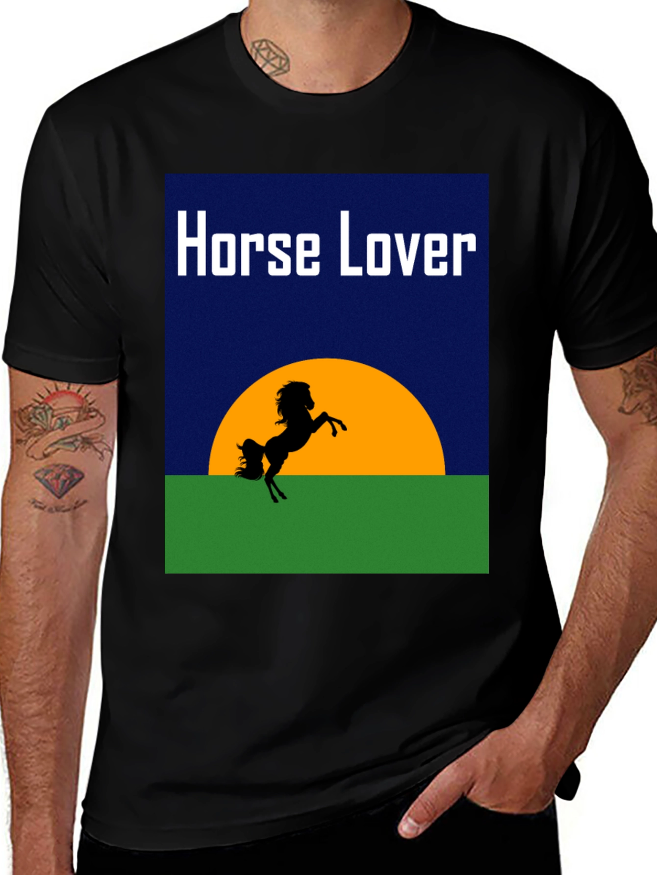 Variant 28 of Horse Lover T-Shirt: Equestrian Sunset Tee