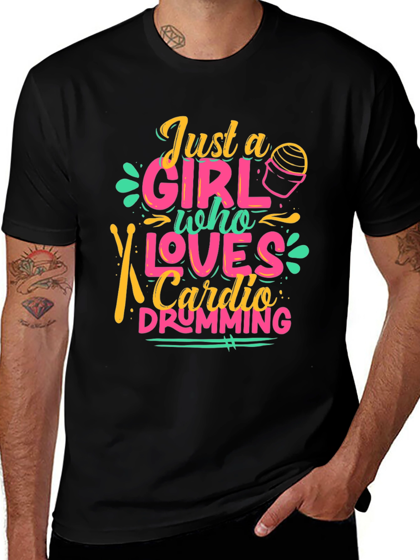 Variant 14 of Just a Girl Who Loves Cardio Drumming T-Shirt