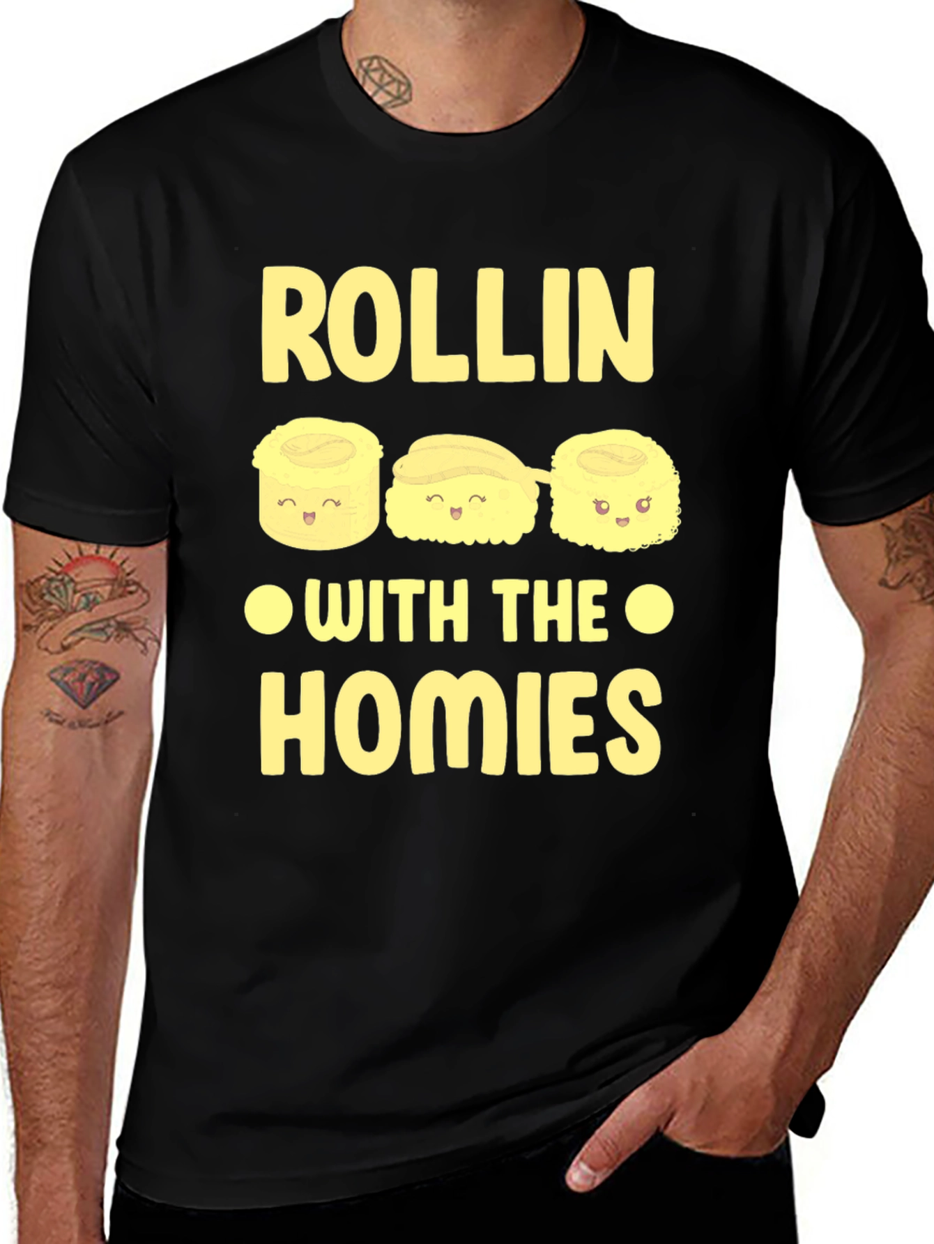 Variant 29 of Rollin' with the Homies Sushi Graphic Tee
