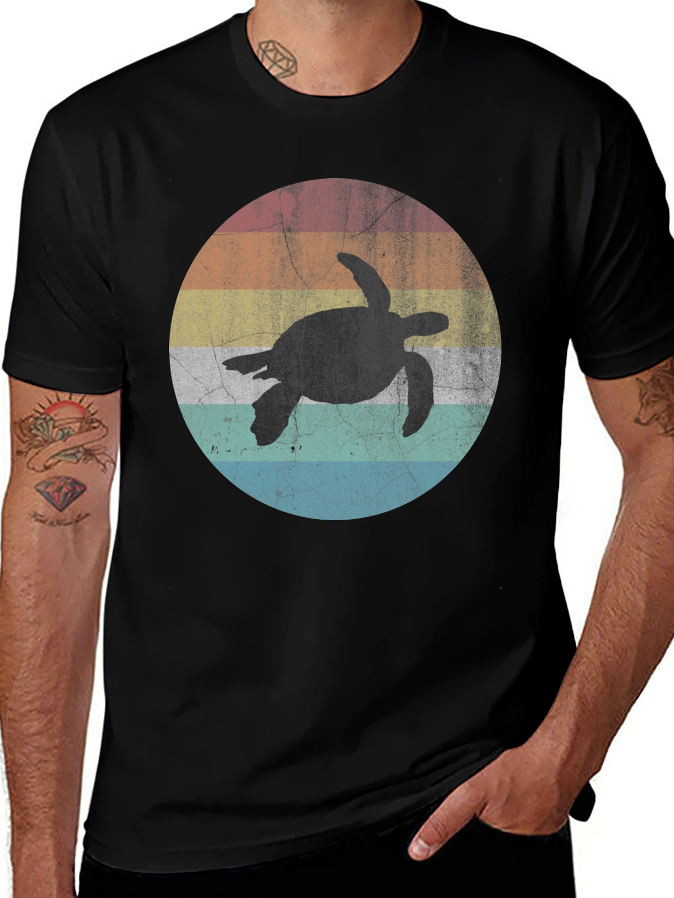 Variant 3 of Vintage Turtle Sunset T-Shirt
