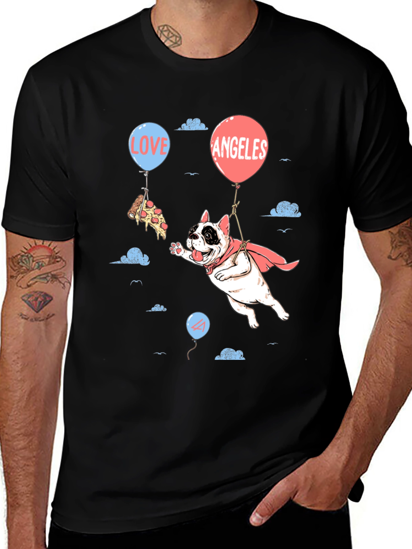Variant 27 of Flying Dog Pizza T-Shirt - Love Angeles