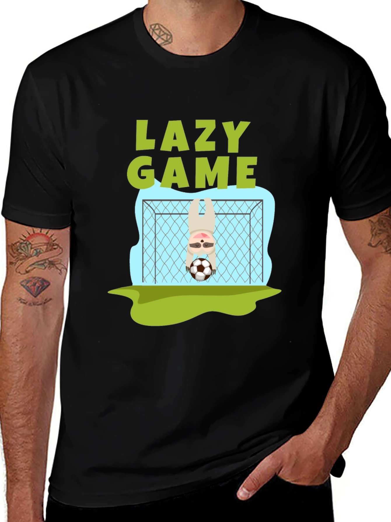 Lazy Game Soccer Graphic T-Shirt