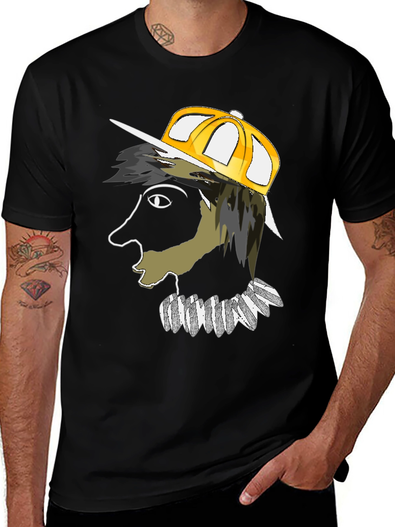 Variant 28 of Graphic Tee: Crowned Cartoon Face