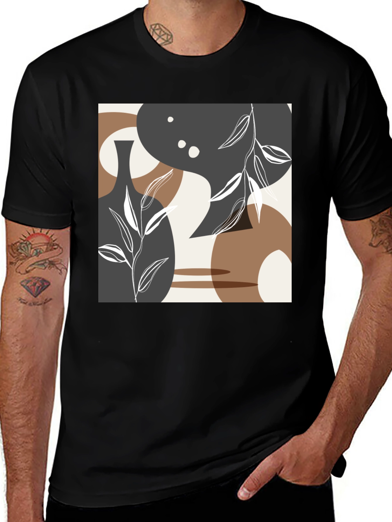 Abstract Art Black T-Shirt