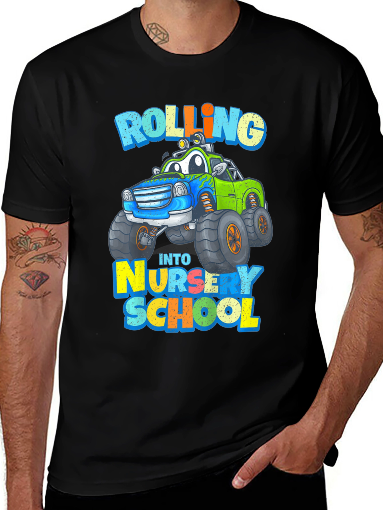 Variant 30 of Rolling Into Nursery School Kids T-Shirt