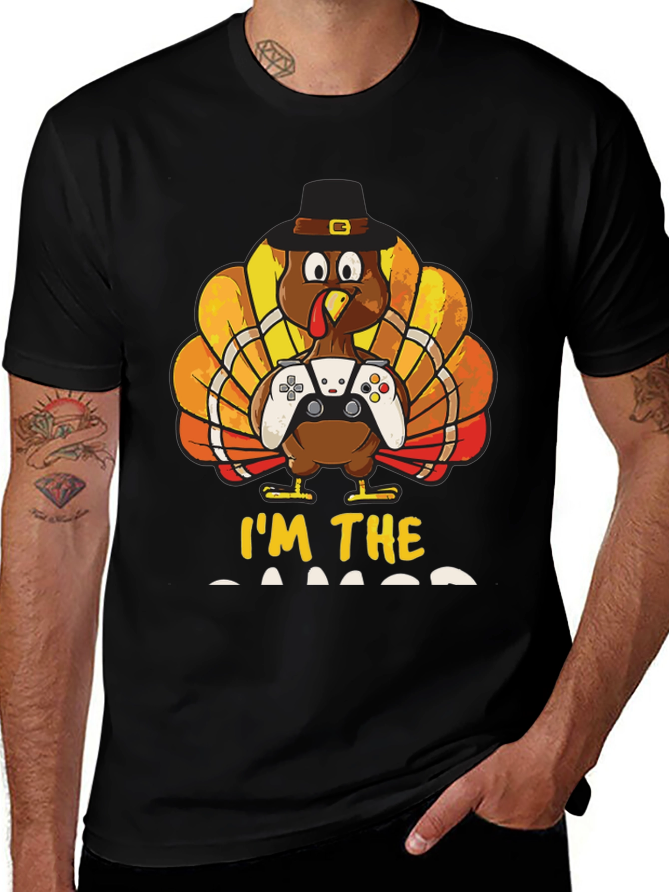 Funny Thanksgiving Gamer Turkey T-Shirt