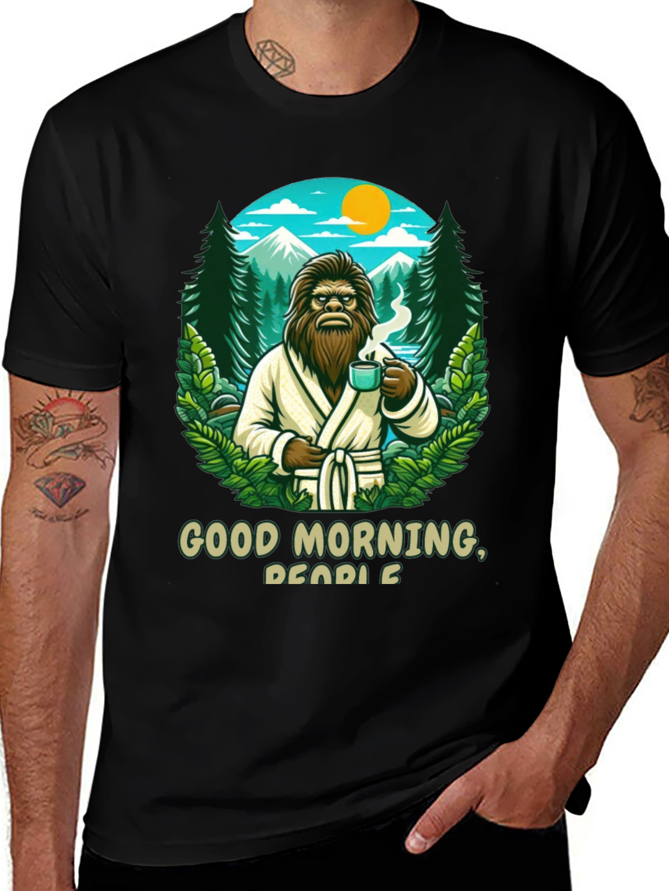 Variant 18 of Good Morning Bigfoot Graphic Tee