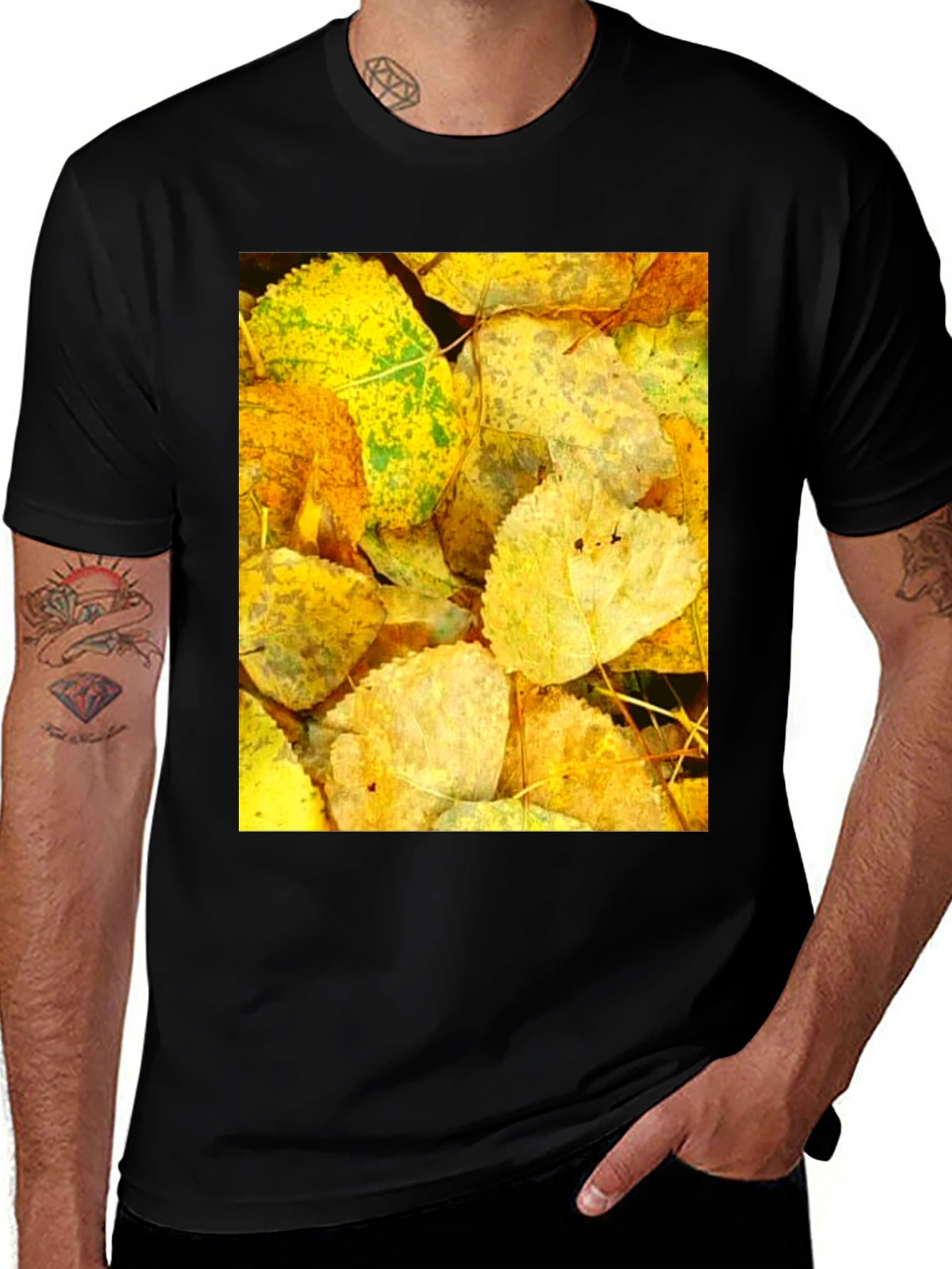 Variant 18 of Autumn Leaves Graphic Tee - Nature Inspired Design