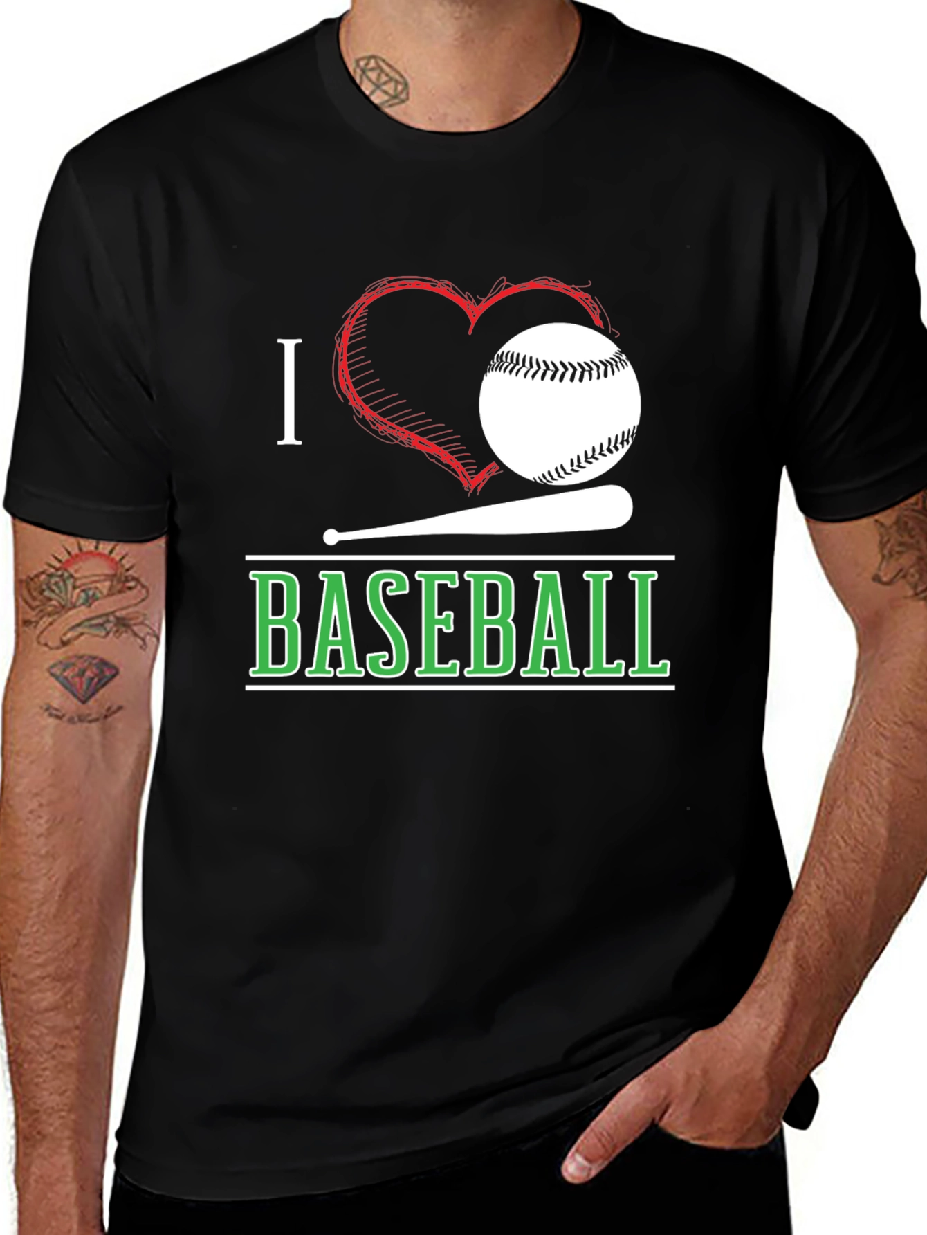 Variant 19 of I Love Baseball T-Shirt - Perfect for Baseball Fans