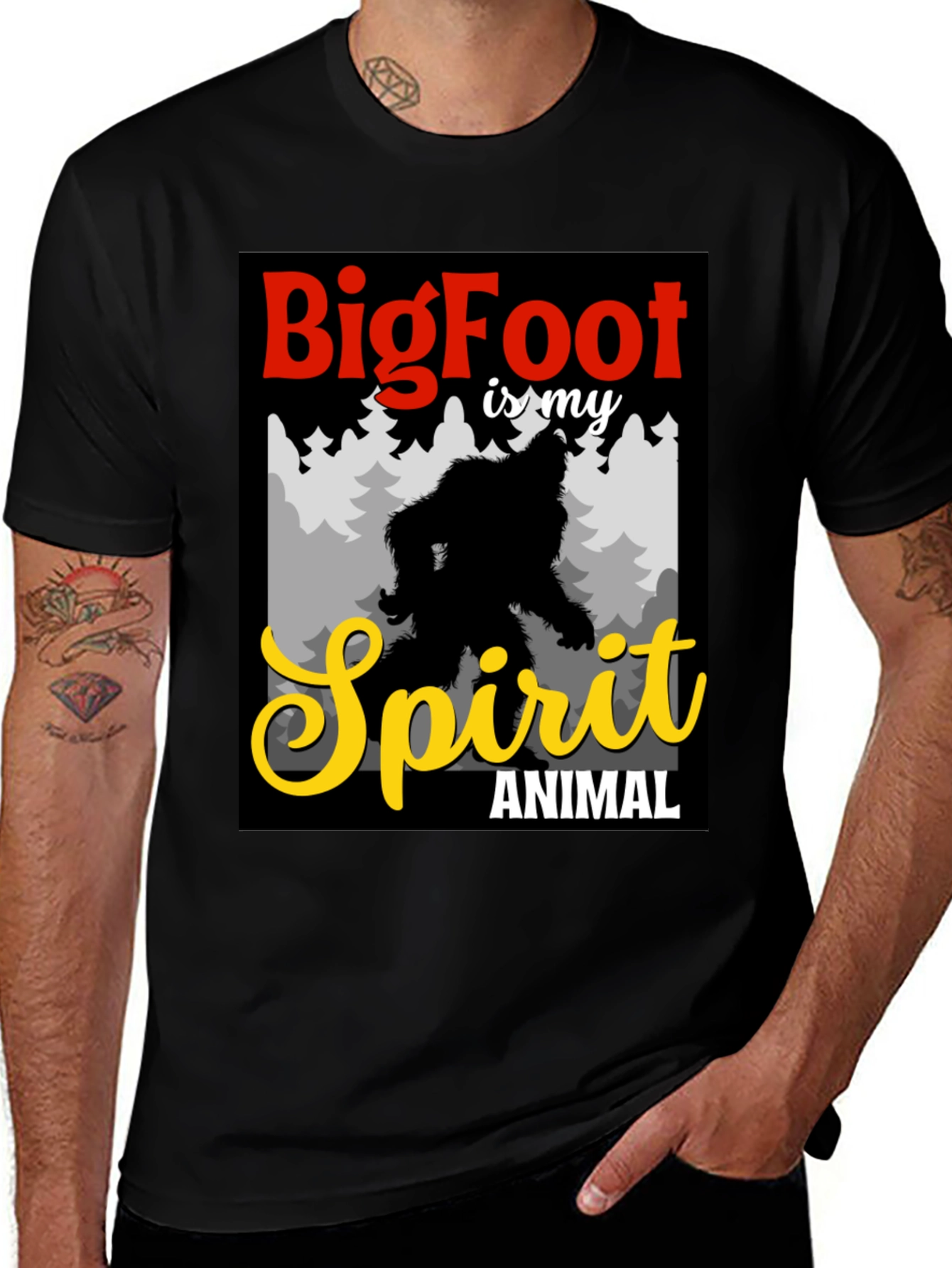 Bigfoot Spirit Animal Graphic Tee
