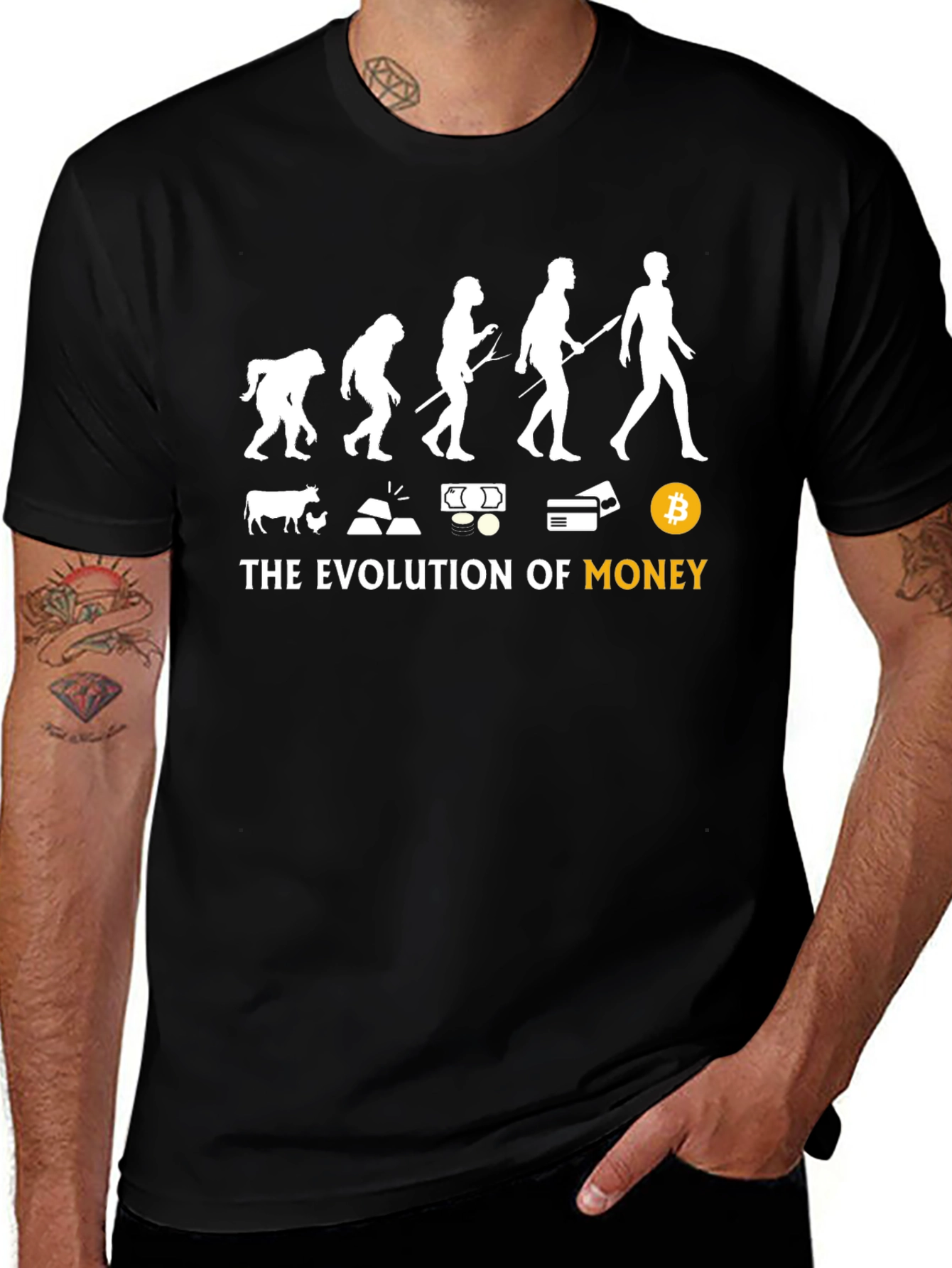 Variant 18 of Evolution of Money Bitcoin T-Shirt