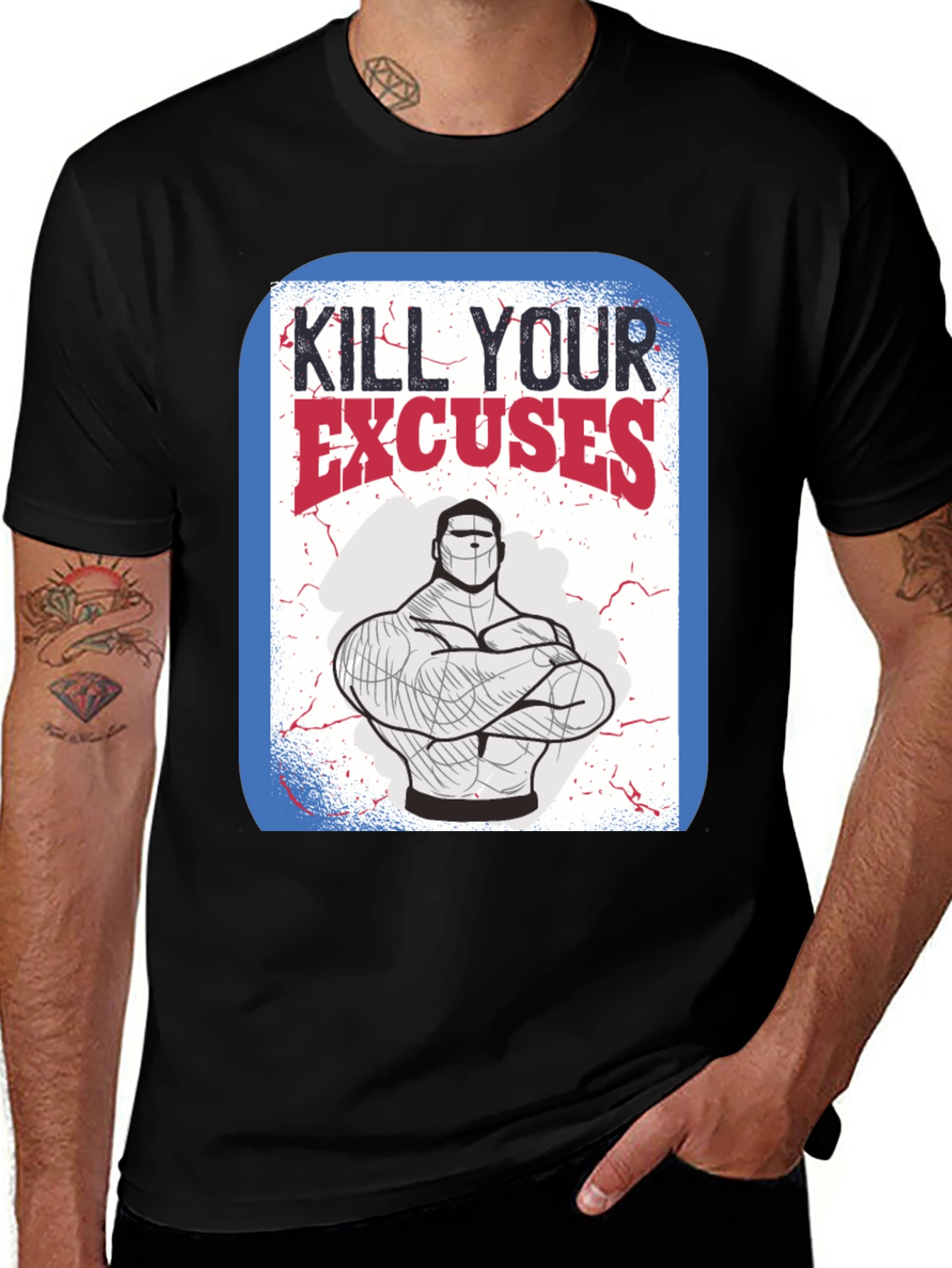 Variant 23 of Kill Your Excuses Graphic Tee - Fitness Motivation