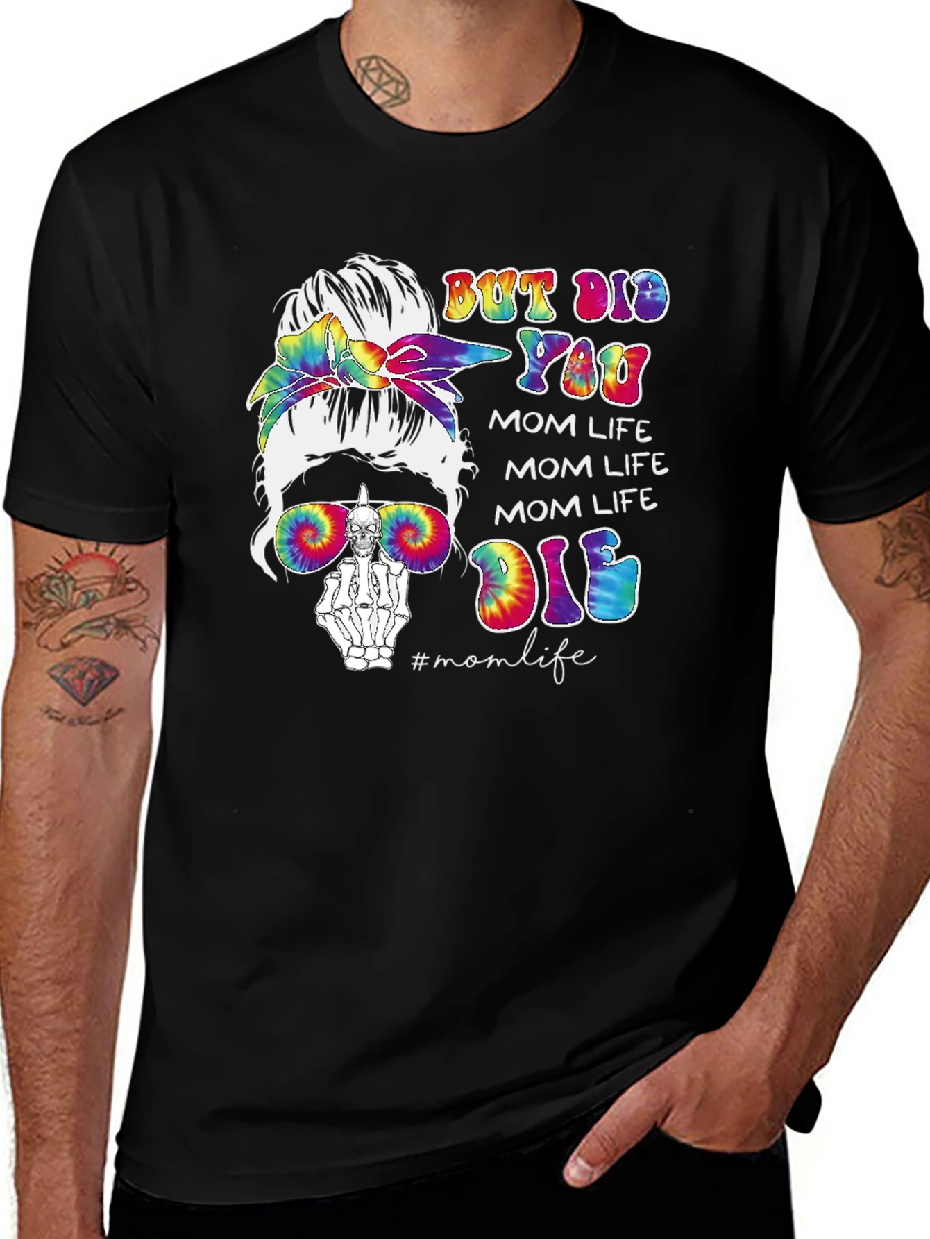 Variant 14 of Mom Life Tie Dye Graphic T-Shirt