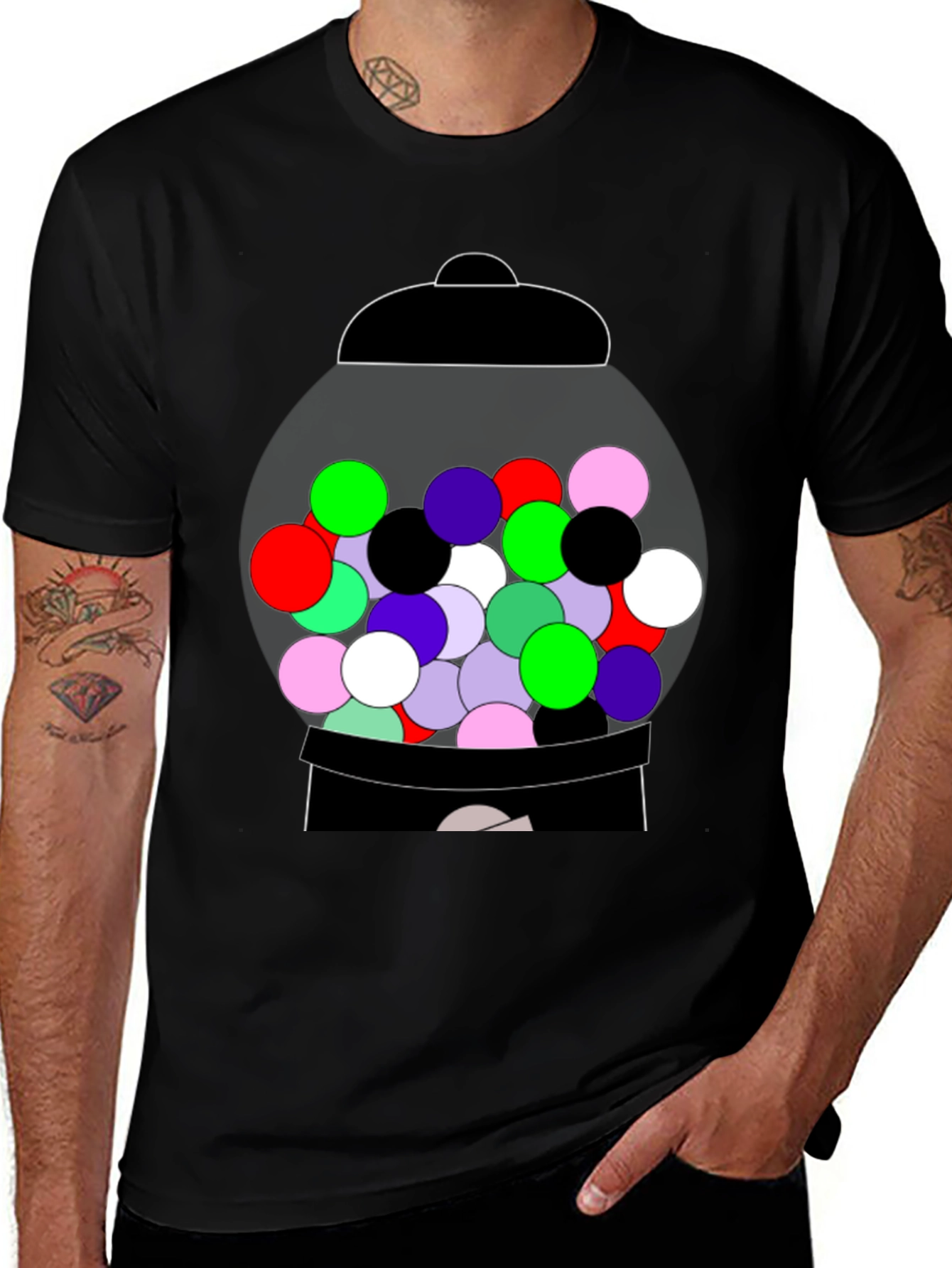 Variant 17 of Gumball Machine Graphic Tee - Novelty Design