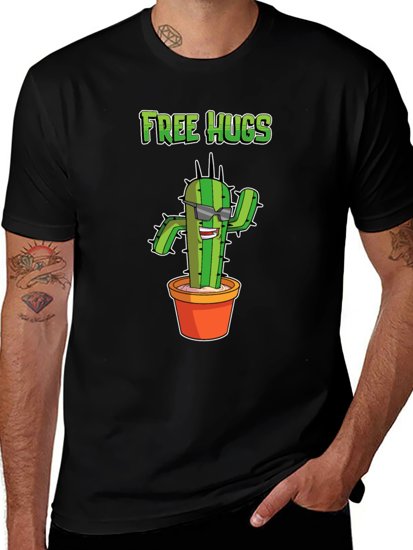 Variant 30 of Free Hugs Cactus T-Shirt - Funny Graphic Tee