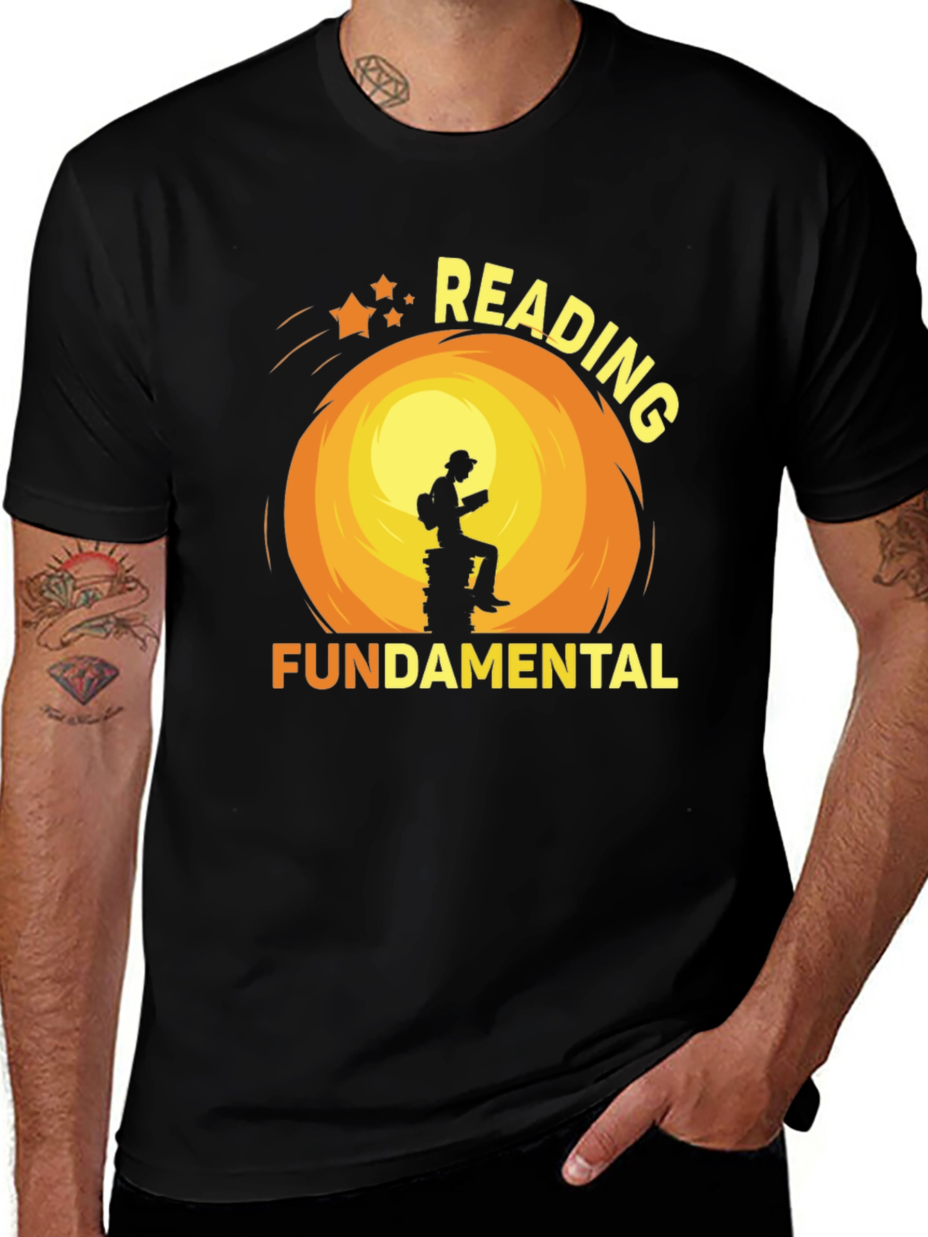Variant 4 of Reading Fundamental Black T-Shirt