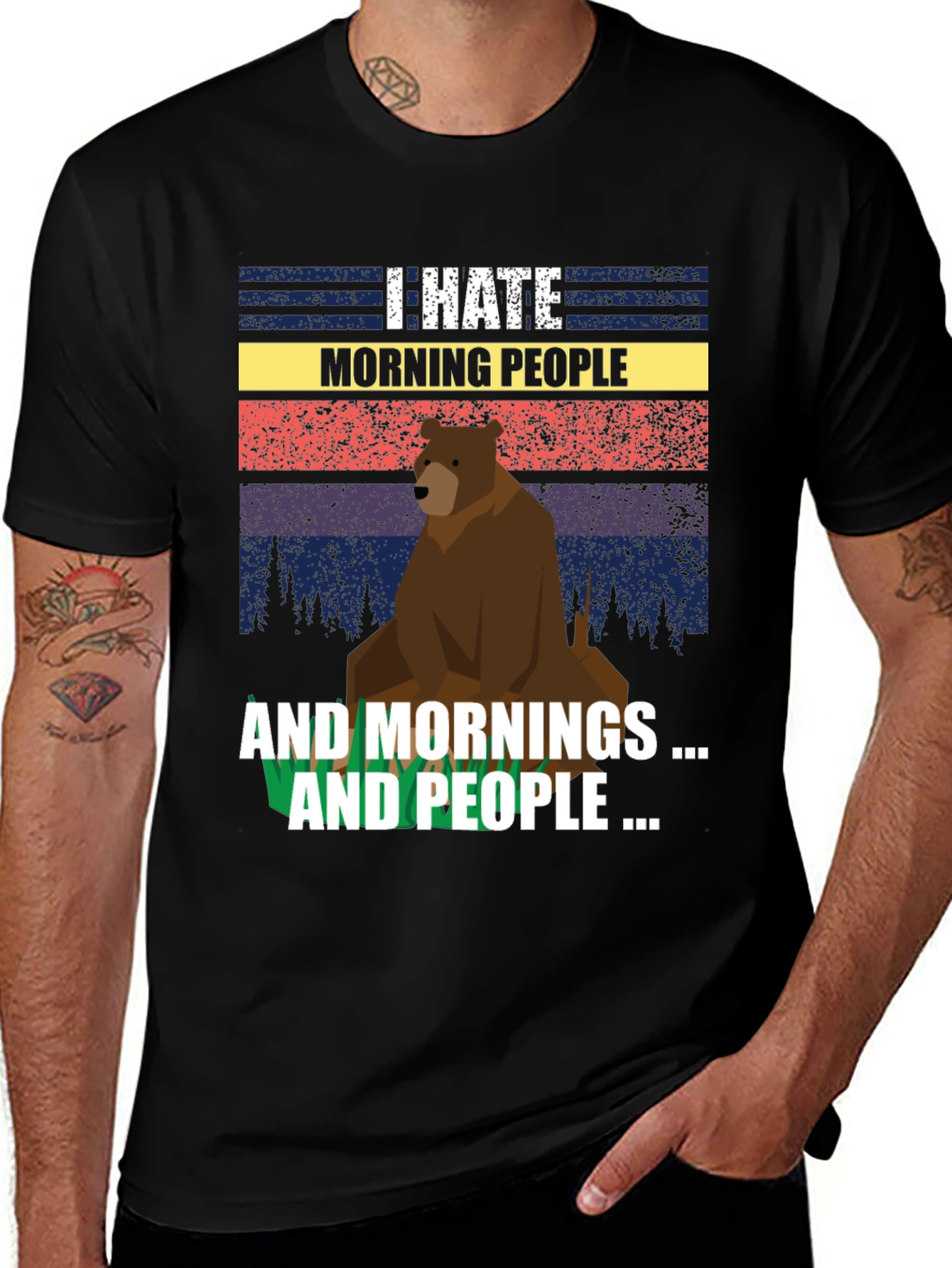Variant 21 of I Hate Morning People Graphic Tee