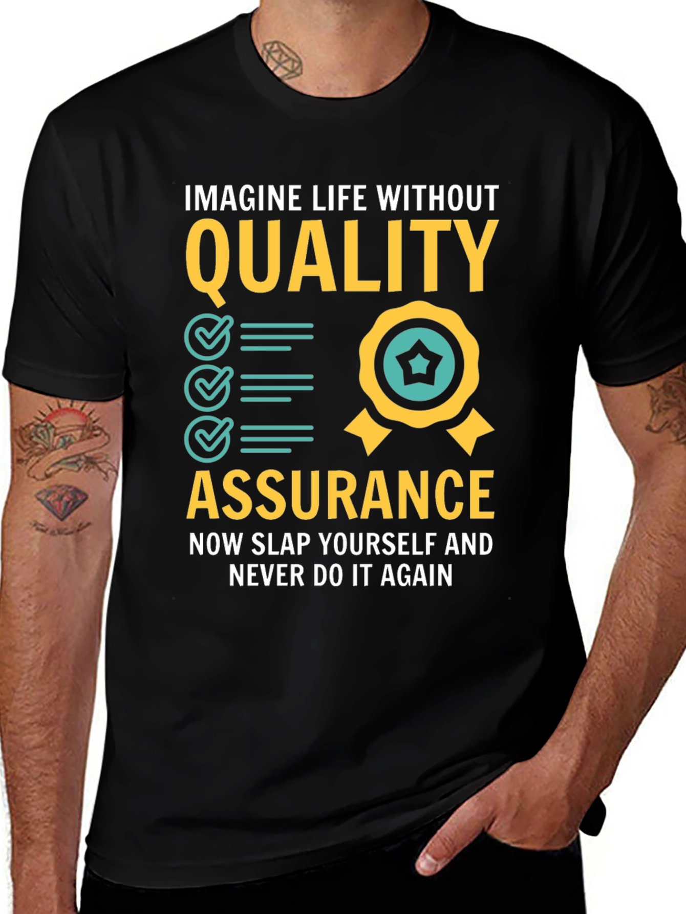 Variant 15 of Quality Assurance Graphic T-Shirt Funny QA Tee