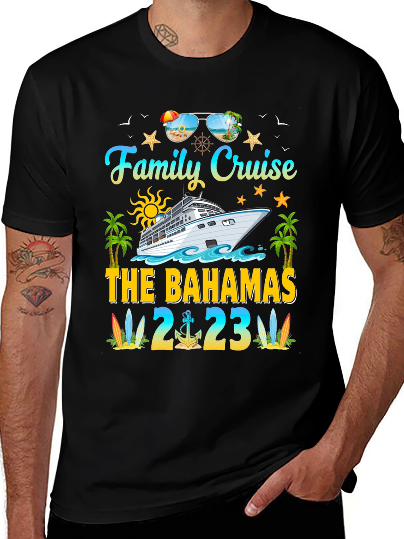 Family Cruise Bahamas 2023 Graphic Tee