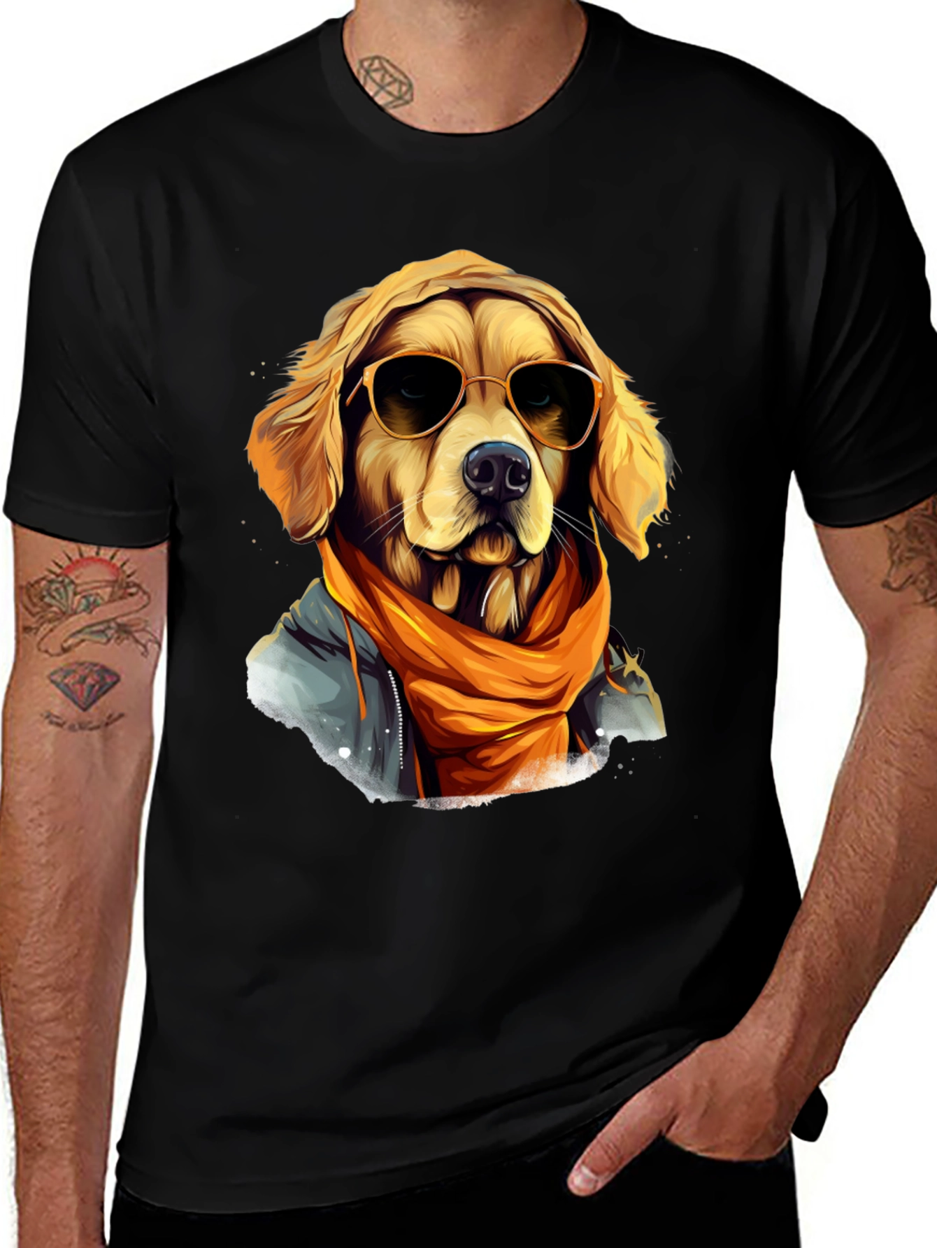 Variant 4 of Dog with Sunglasses T-Shirt - Cool Graphic Tee