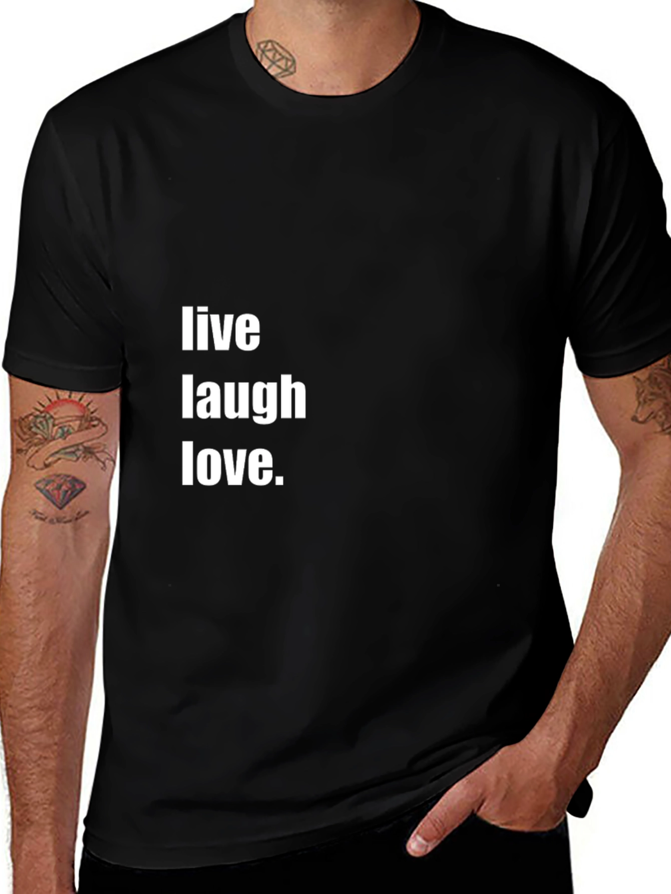 Variant 12 of Live Laugh Love Graphic Tee - Black