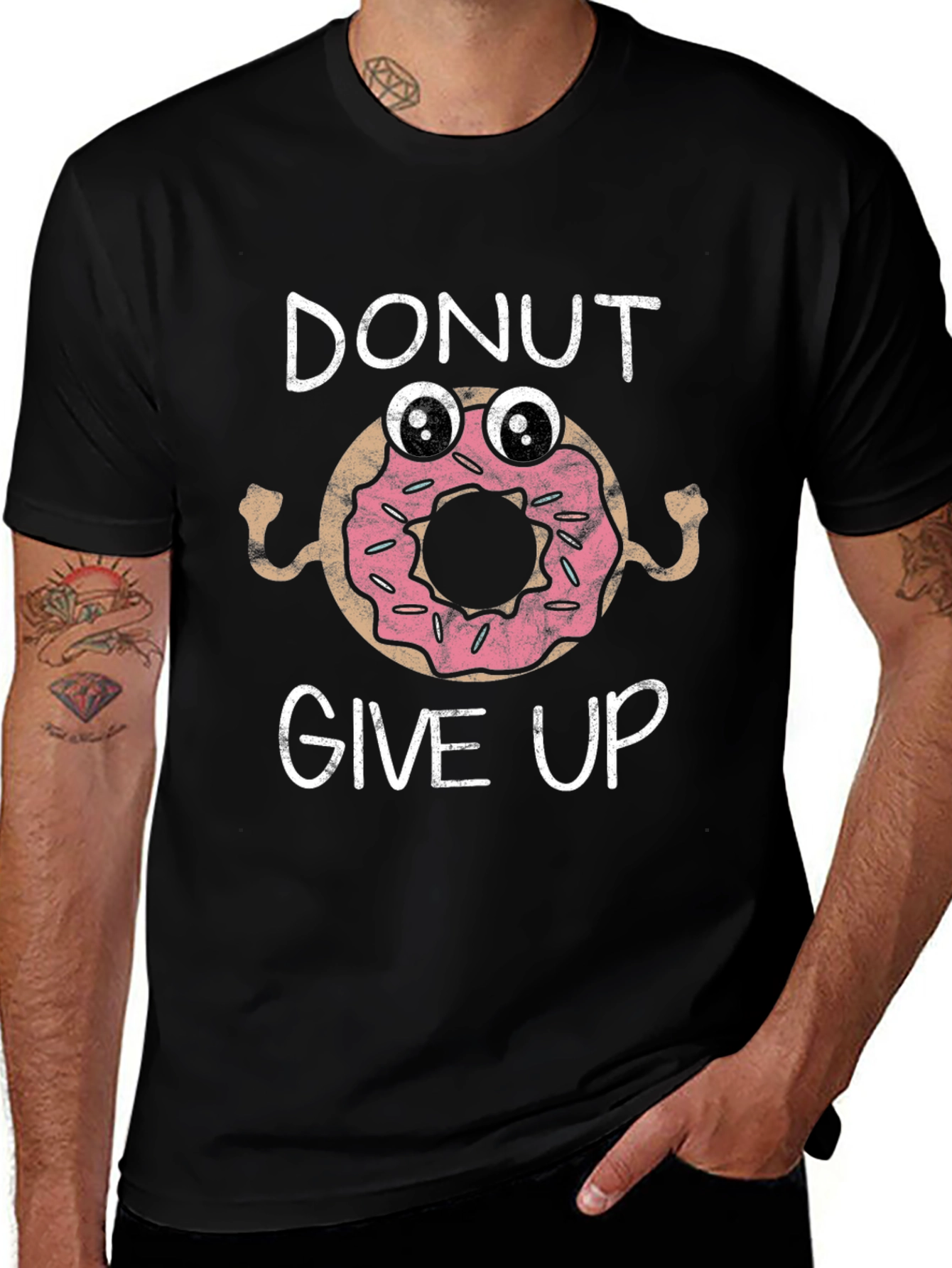 Variant 3 of Donut Give Up Graphic Tee