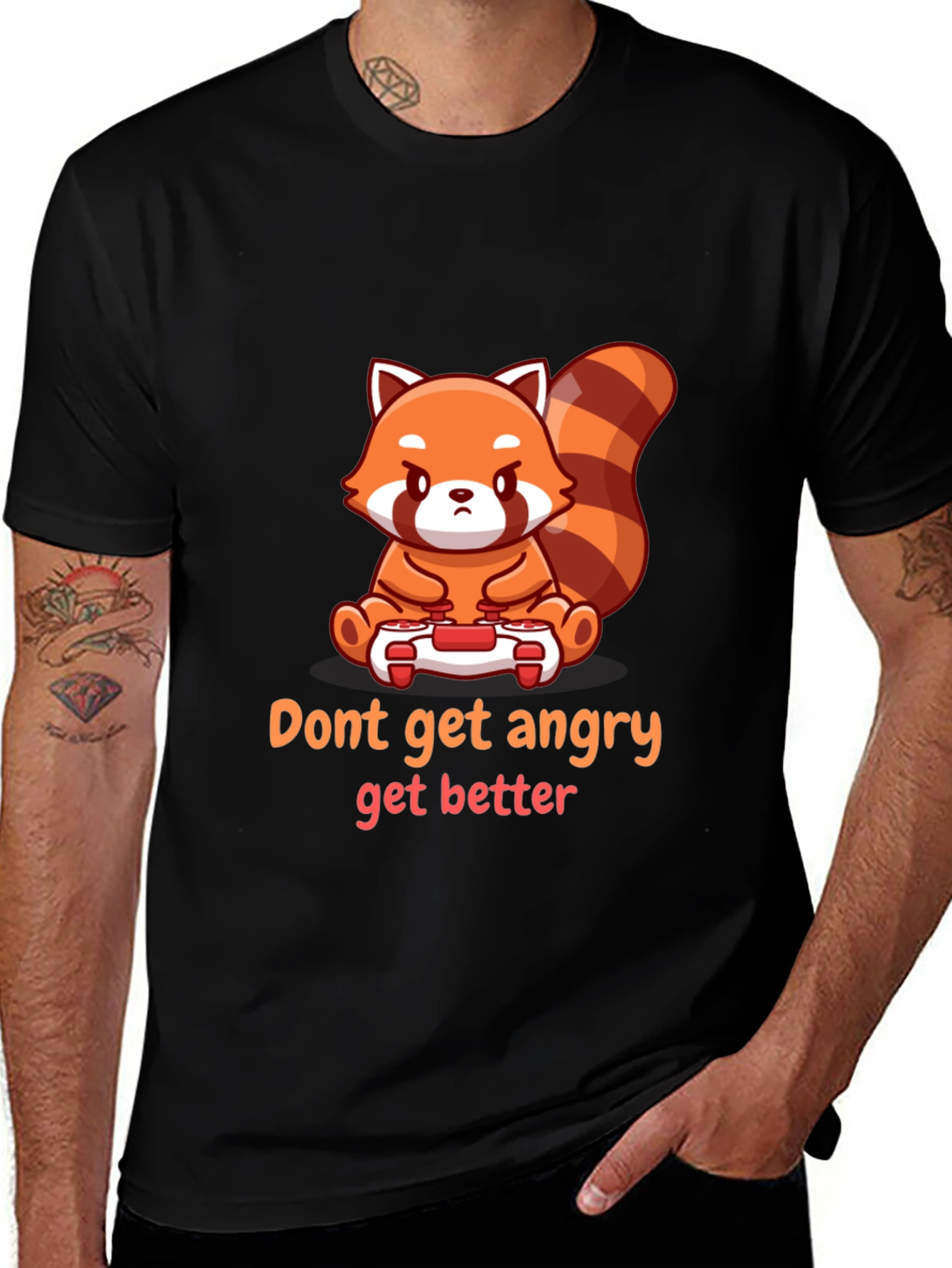 Variant 21 of Gamer Red Panda Graphic Tee - Get Better