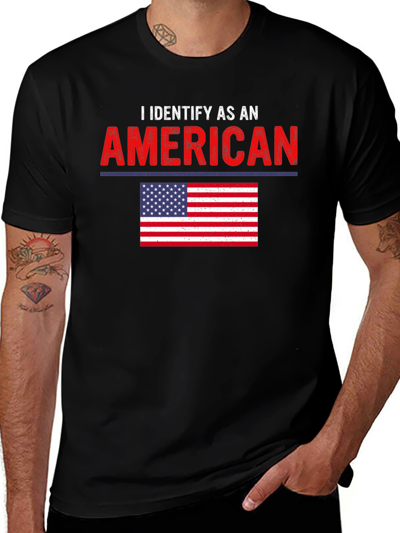 I Identify As An American Patriotic Graphic T-Shirt