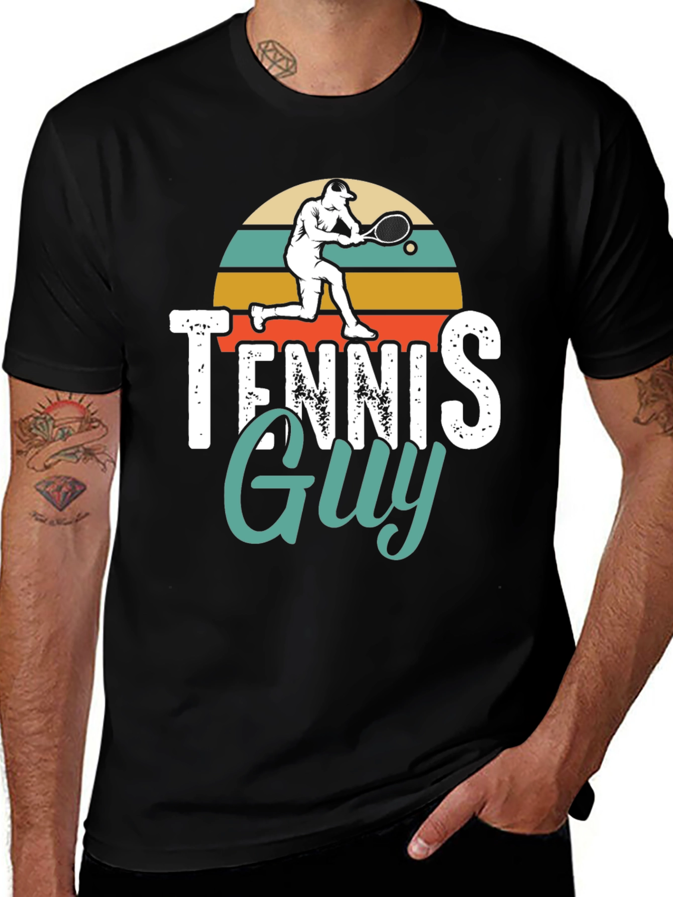 Variant 7 of Tennis Guy Graphic T-Shirt - Stylish Unisex Tee