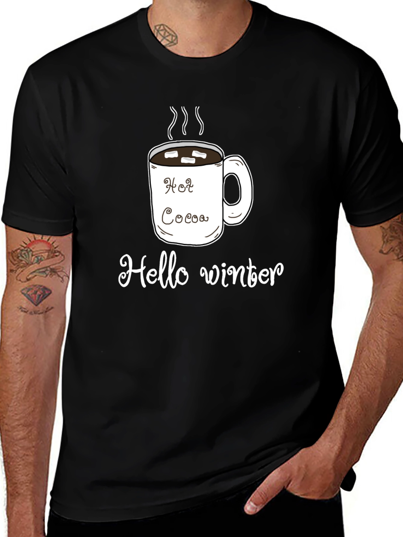 Variant 8 of Hot Cocoa Hello Winter Graphic T-Shirt
