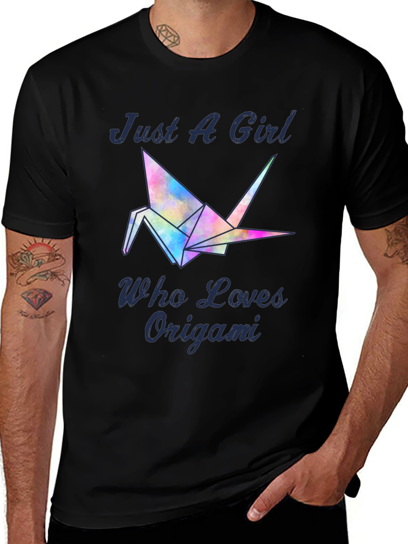 Just A Girl Who Loves Origami T-Shirt - Crane Design