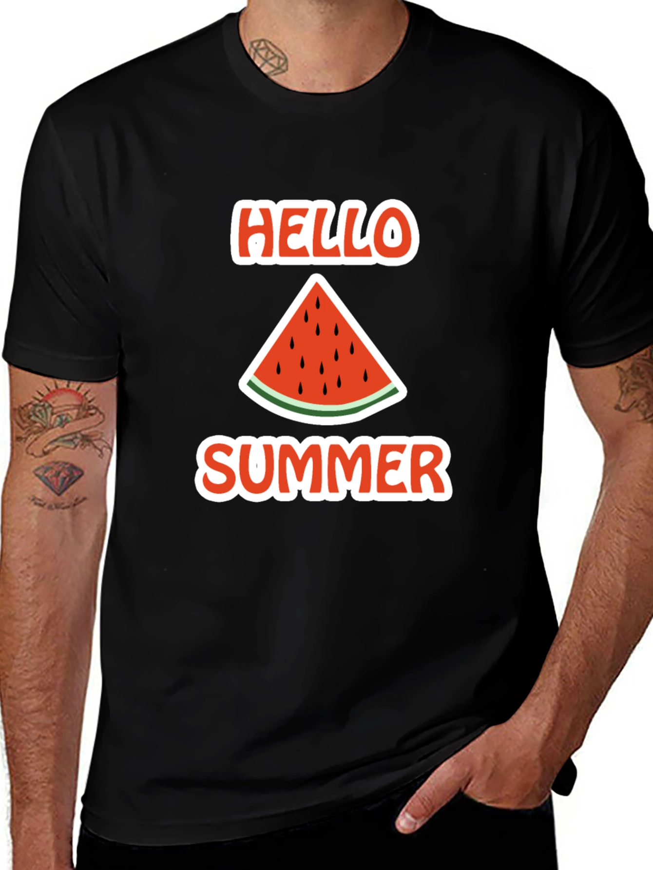 Variant 15 of Hello Summer Watermelon Graphic Tee