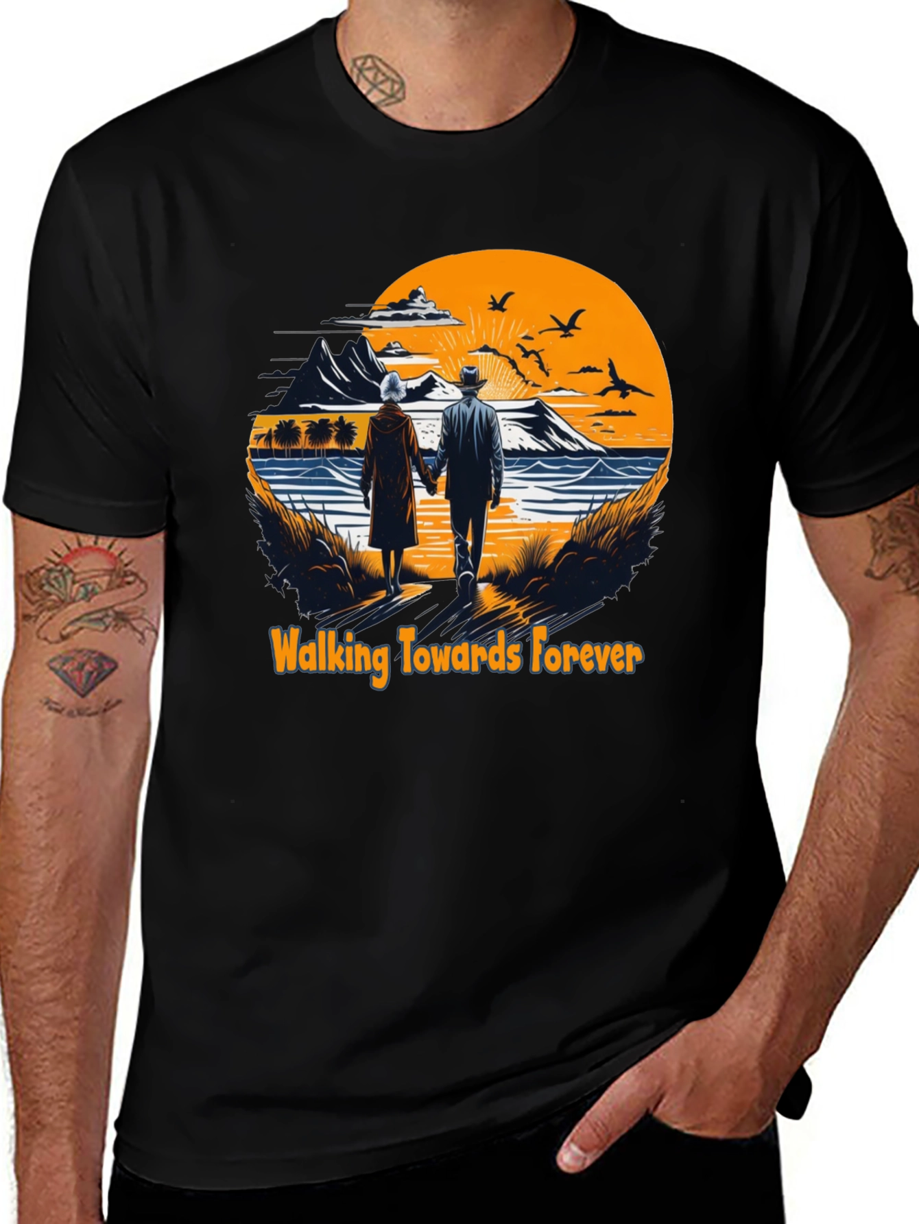 Variant 11 of Walking Towards Forever Graphic Tee