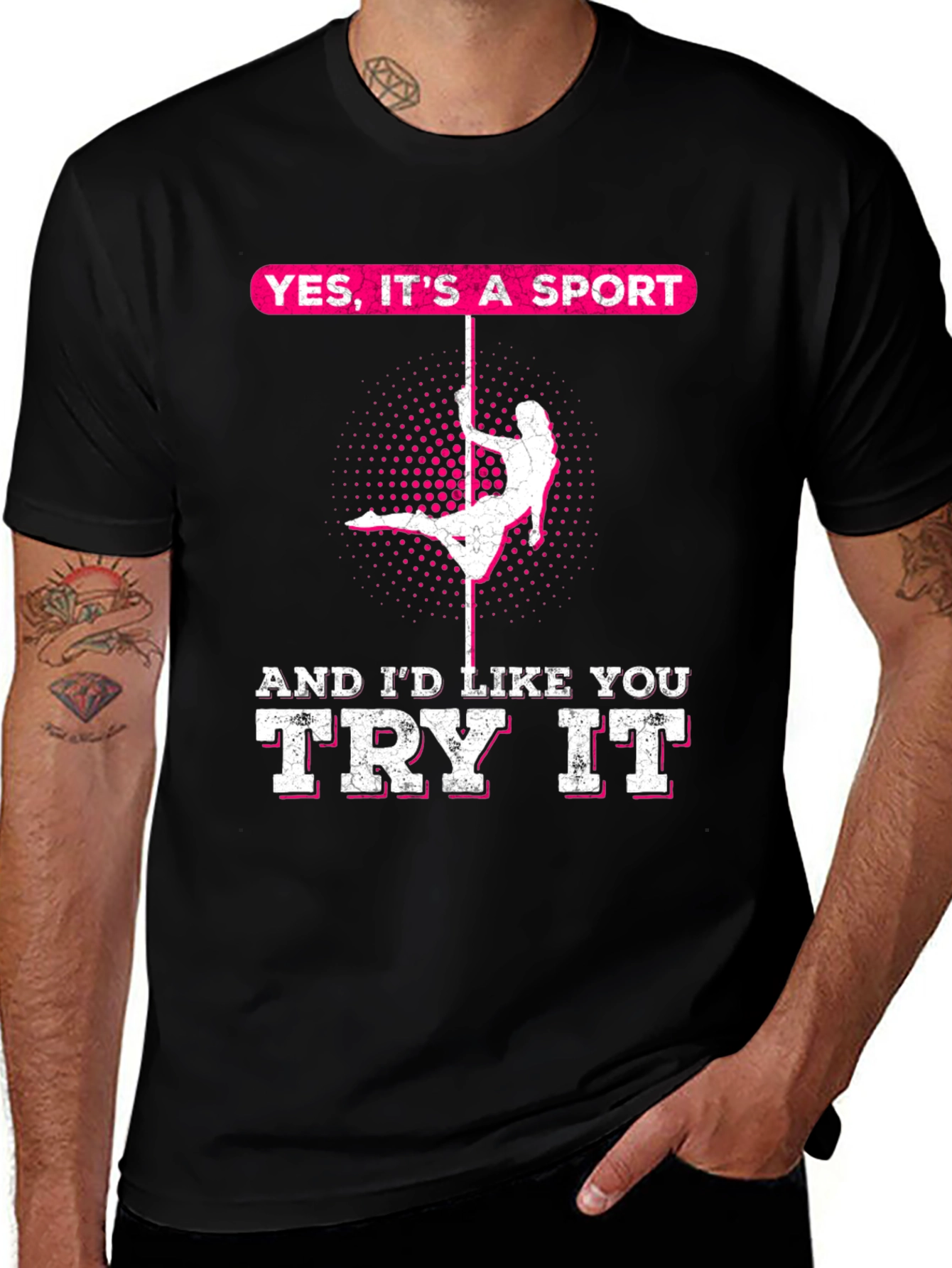 Variant 30 of Yes It's A Sport Pole Dancing Graphic Tee