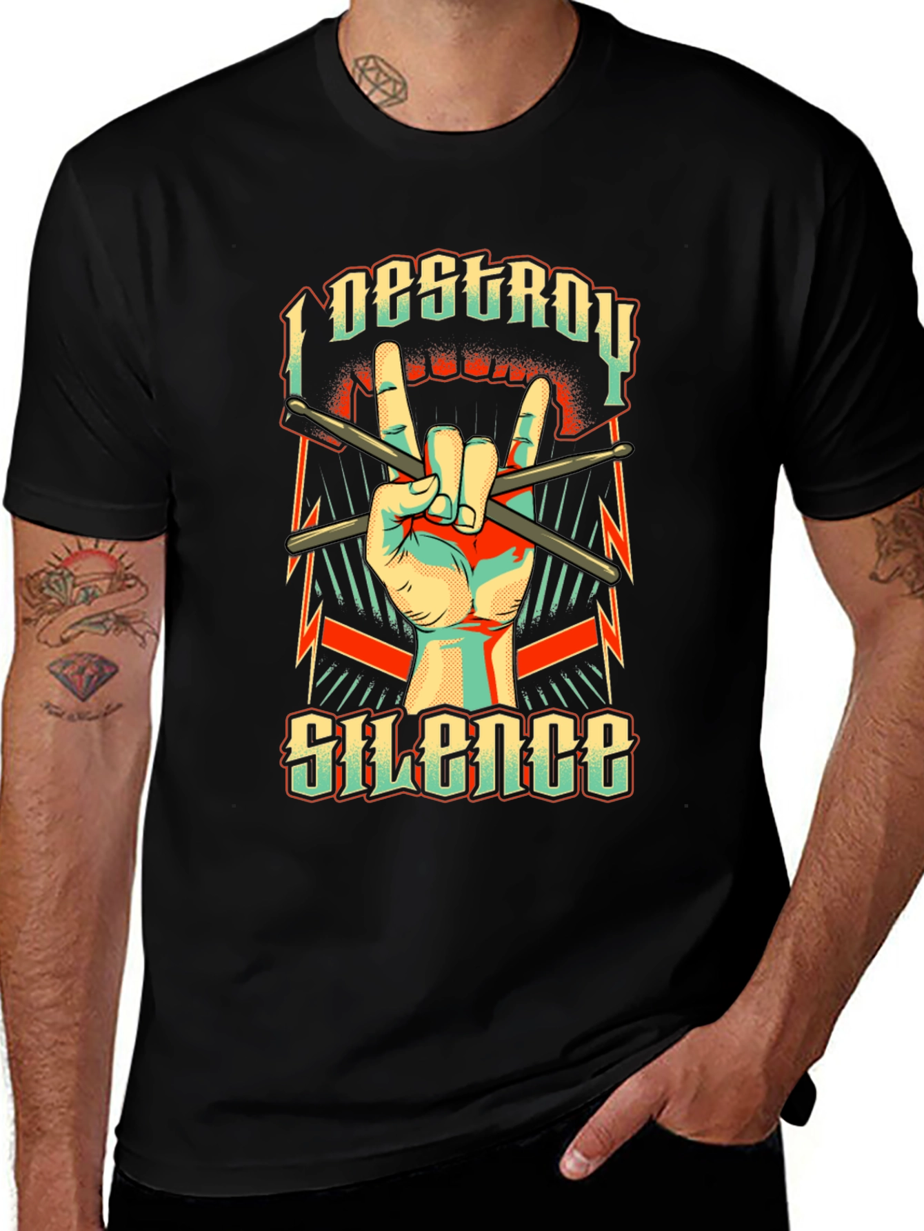 Variant 11 of I Destroy Silence Graphic T-Shirt