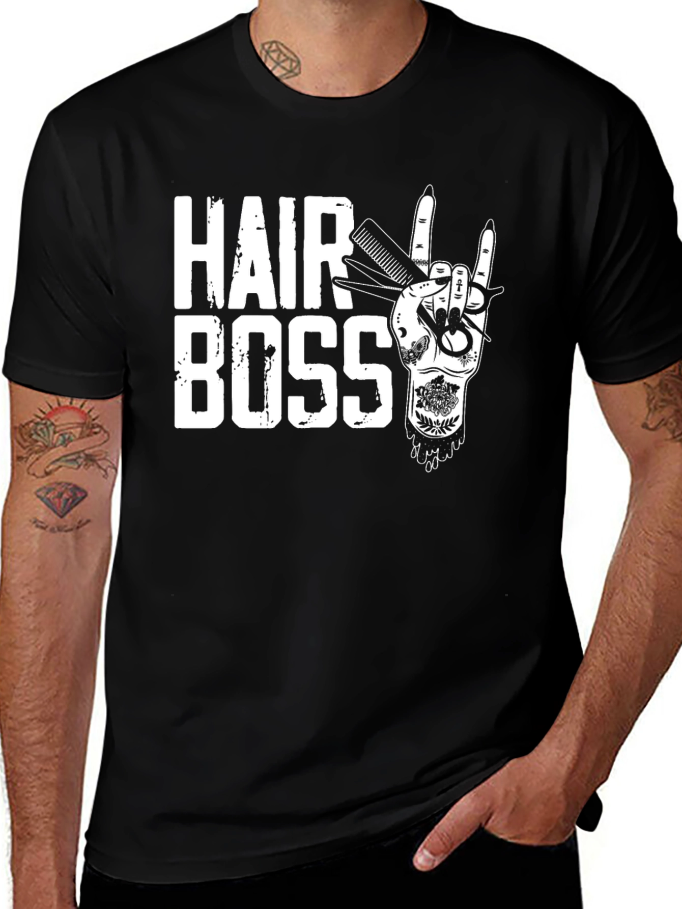 Variant 12 of Hair Boss T-Shirt Barber Stylist Graphic Tee