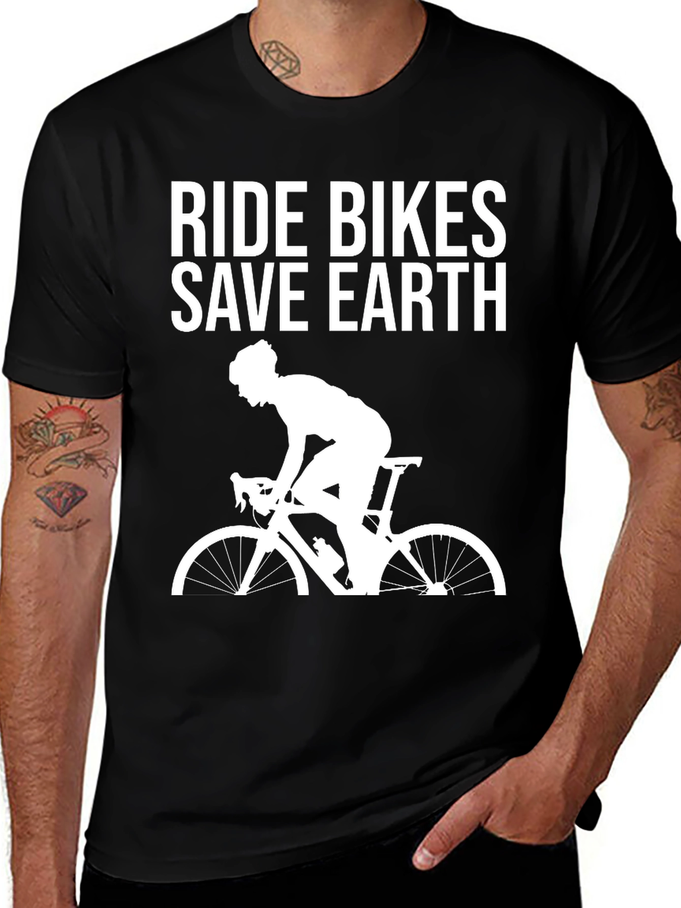 Variant 11 of Ride Bikes Save Earth T-Shirt
