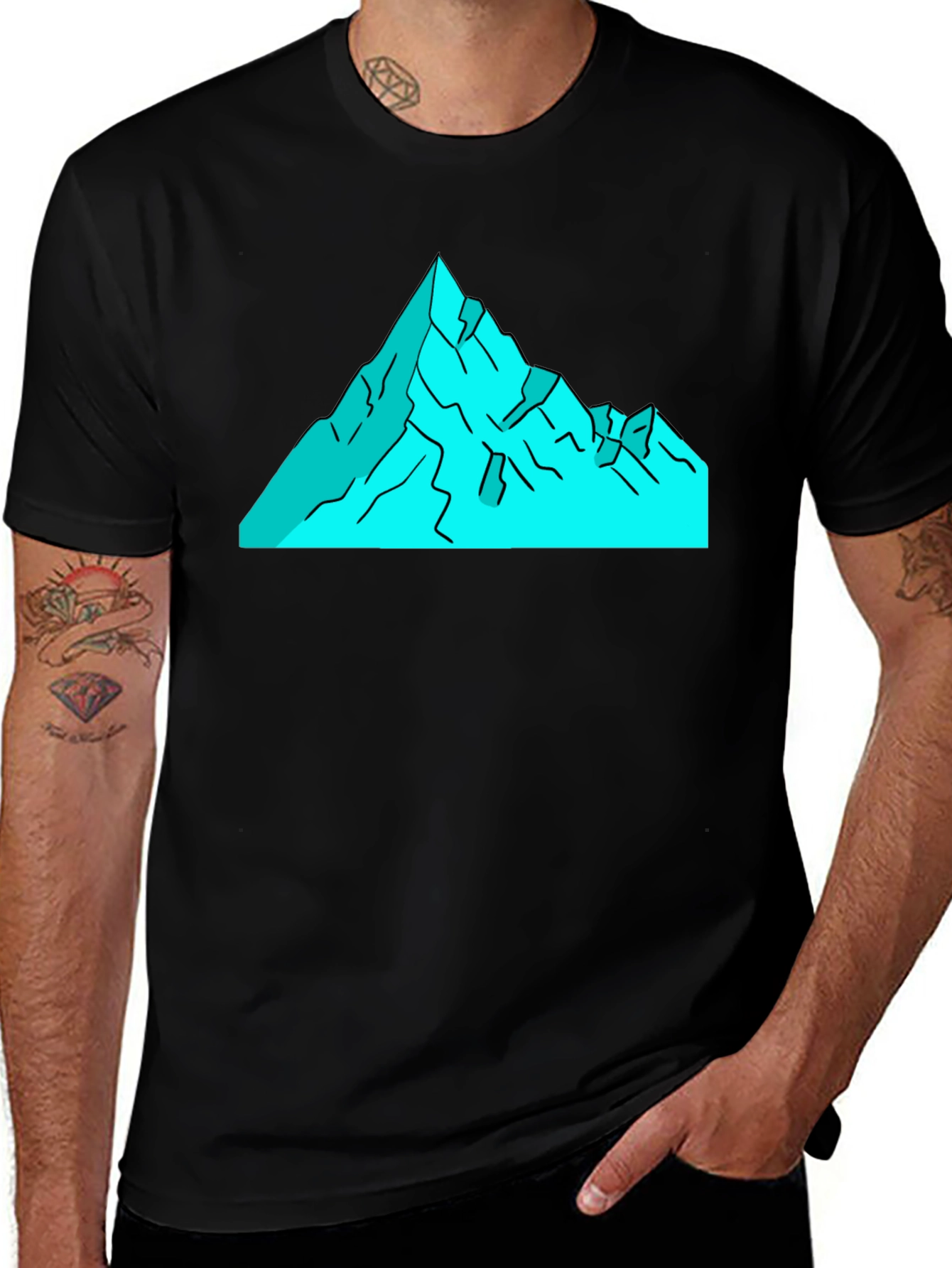 Variant 14 of Mountain Graphic Tee - Black