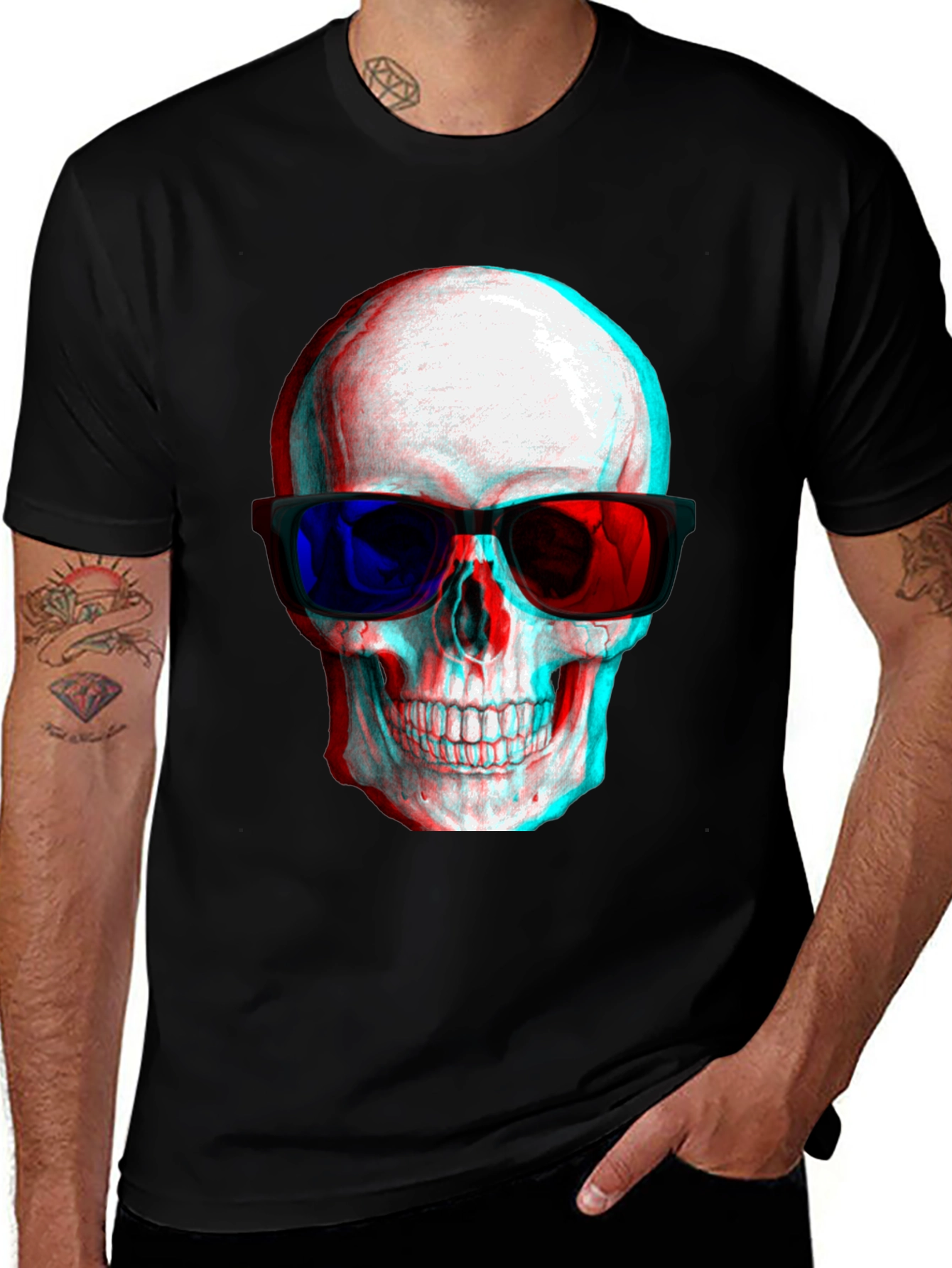 Variant 8 of 3D Skull Graphic Tee