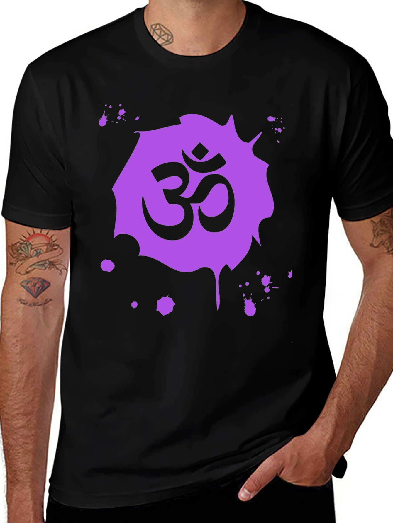 Variant 20 of Om Symbol Black T-Shirt - Spiritual Design