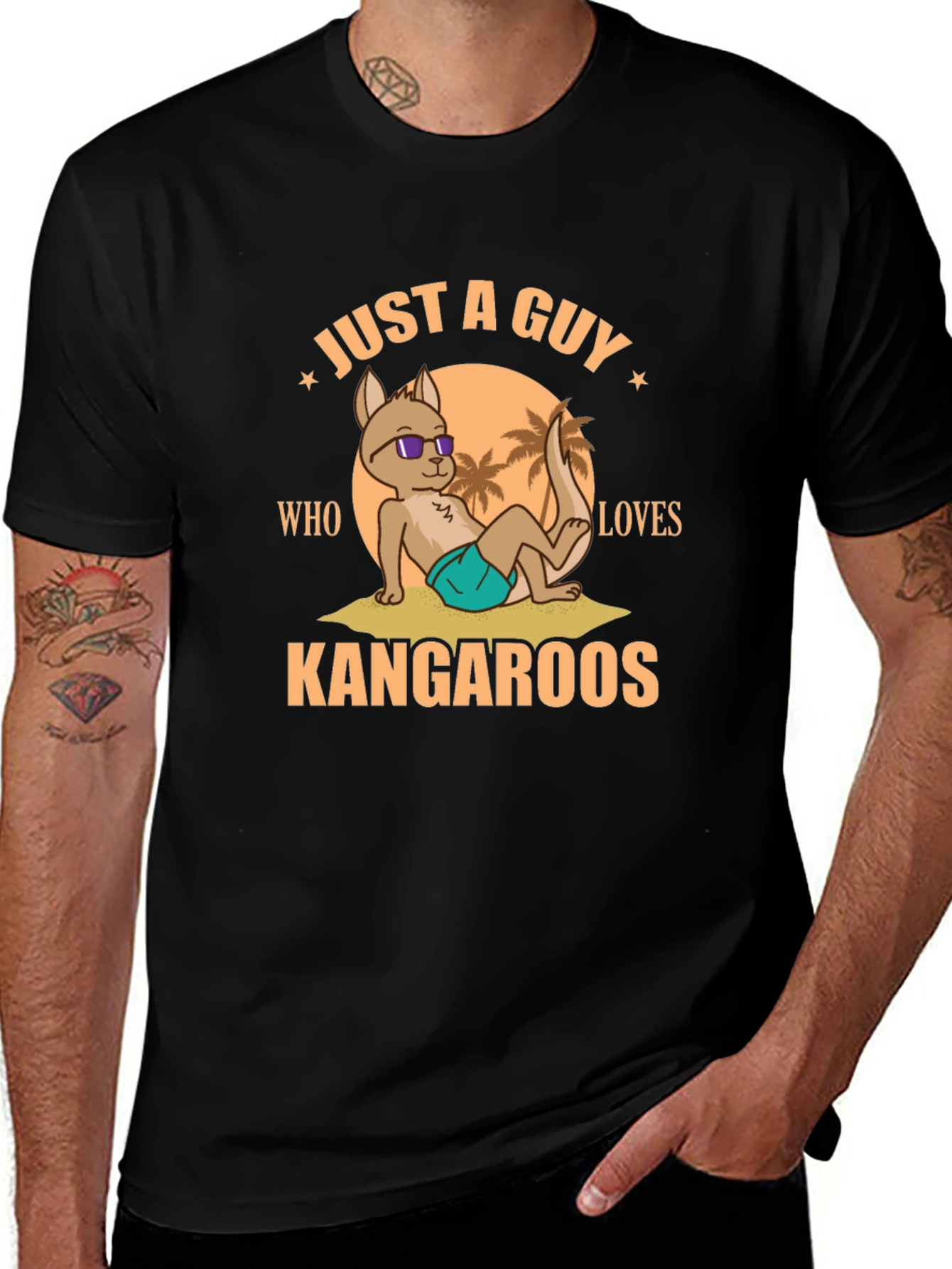 Variant 22 of Just a Guy Who Loves Kangaroos T-Shirt