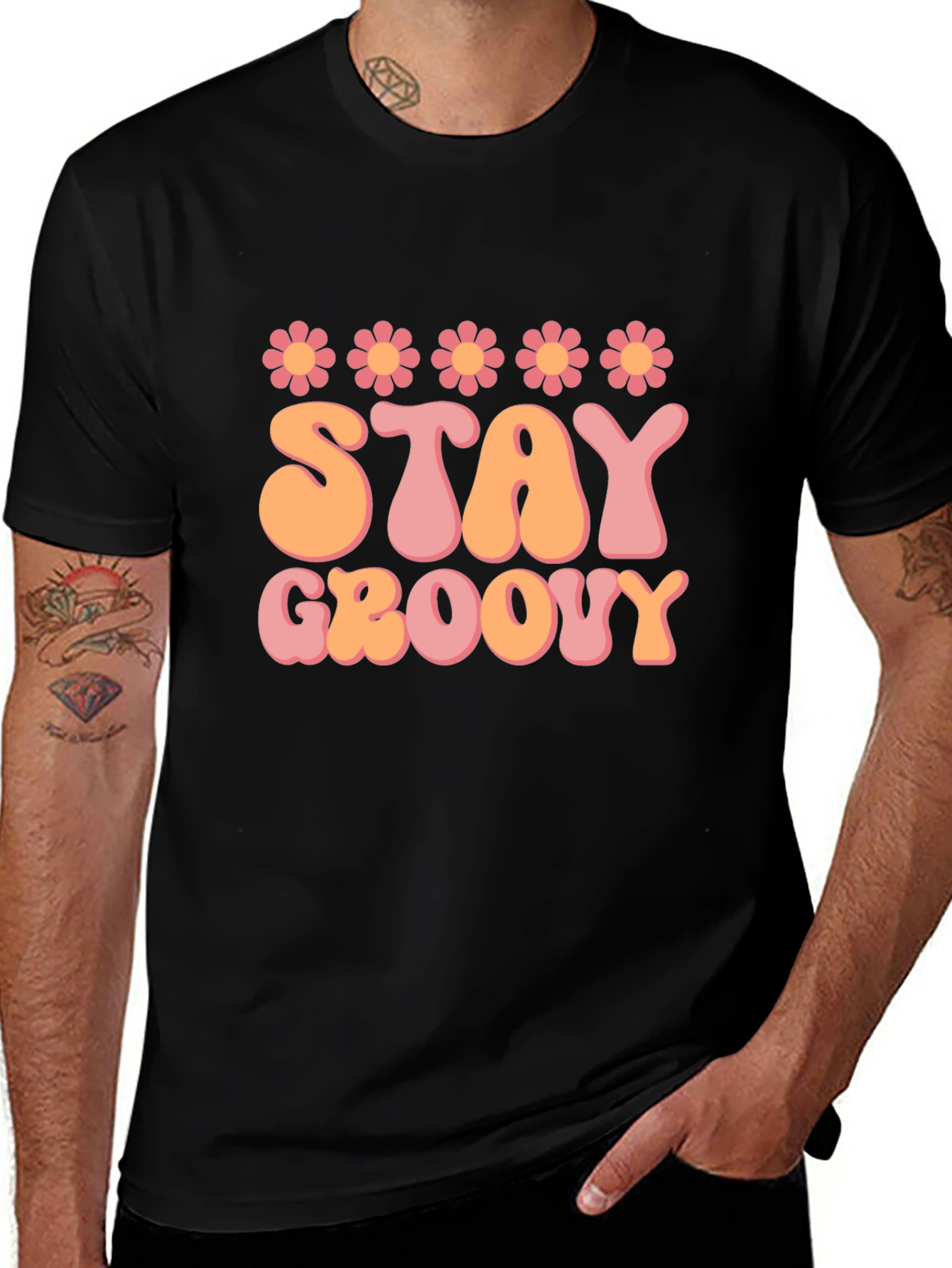 Variant 15 of Stay Groovy Retro Graphic Tee