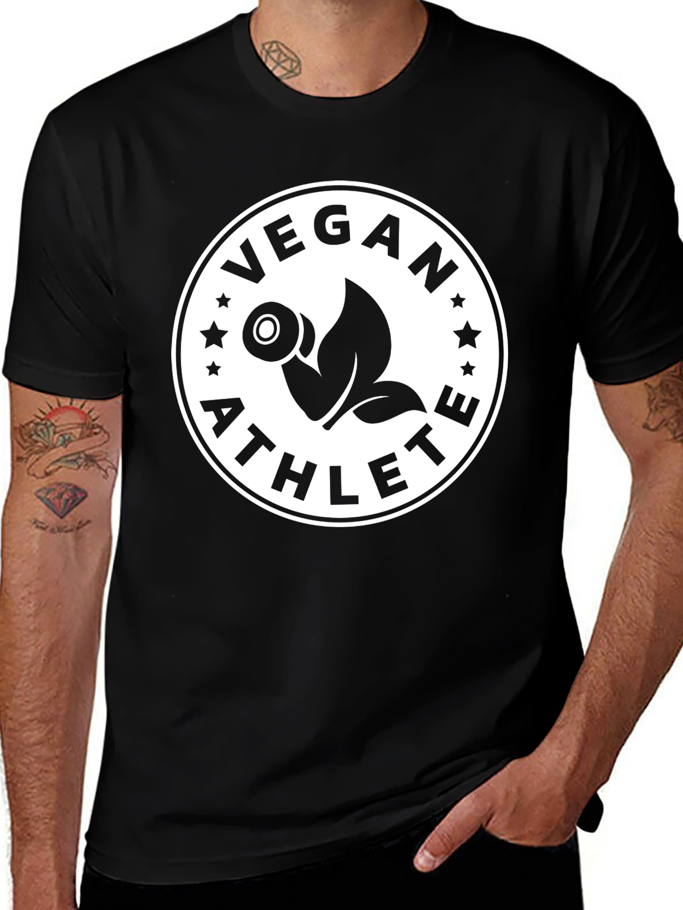 Variant 6 of Vegan Athlete Black Graphic T-Shirt