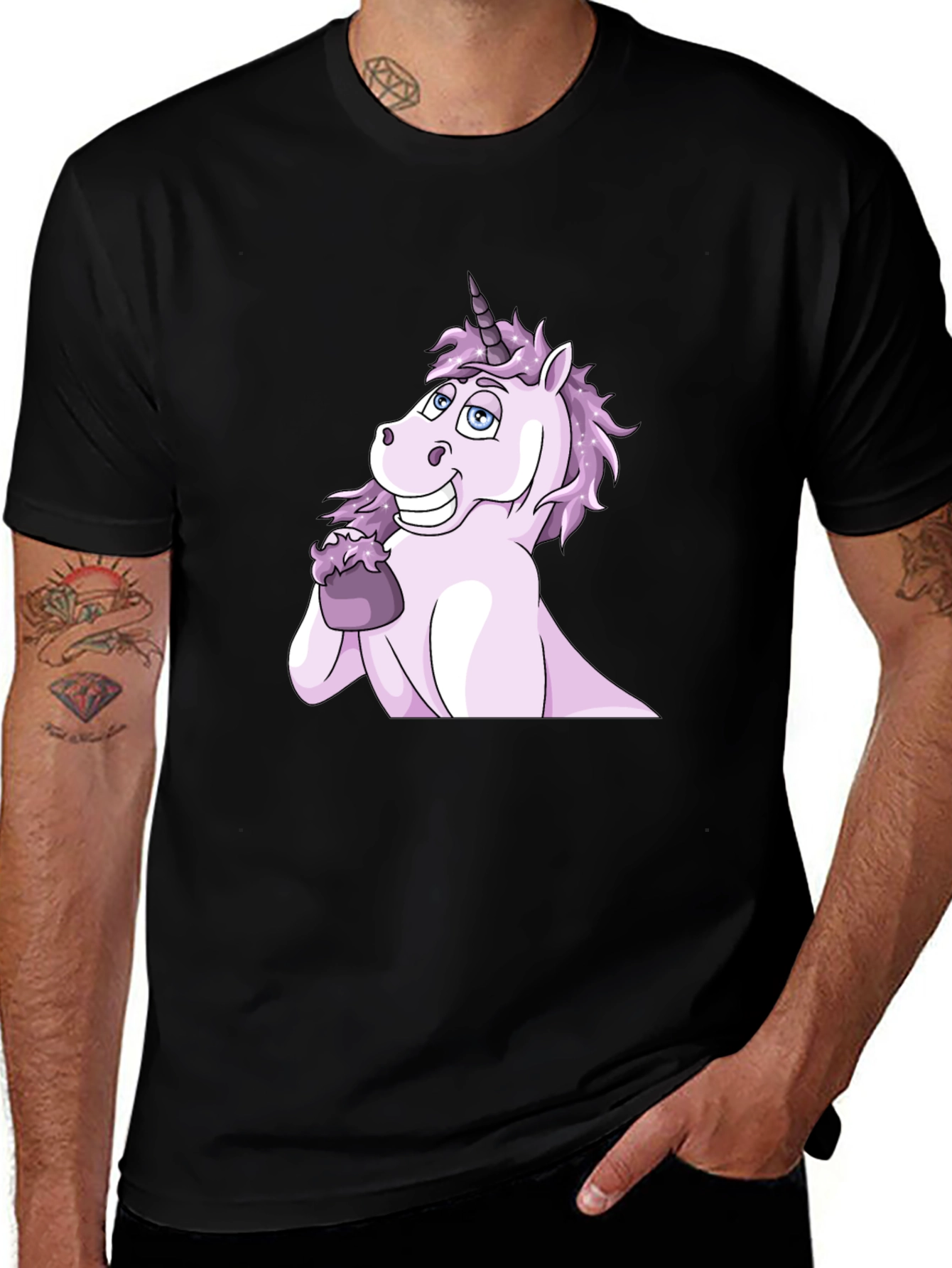 Variant 17 of Unicorn Eating Ice Cream Graphic Tee
