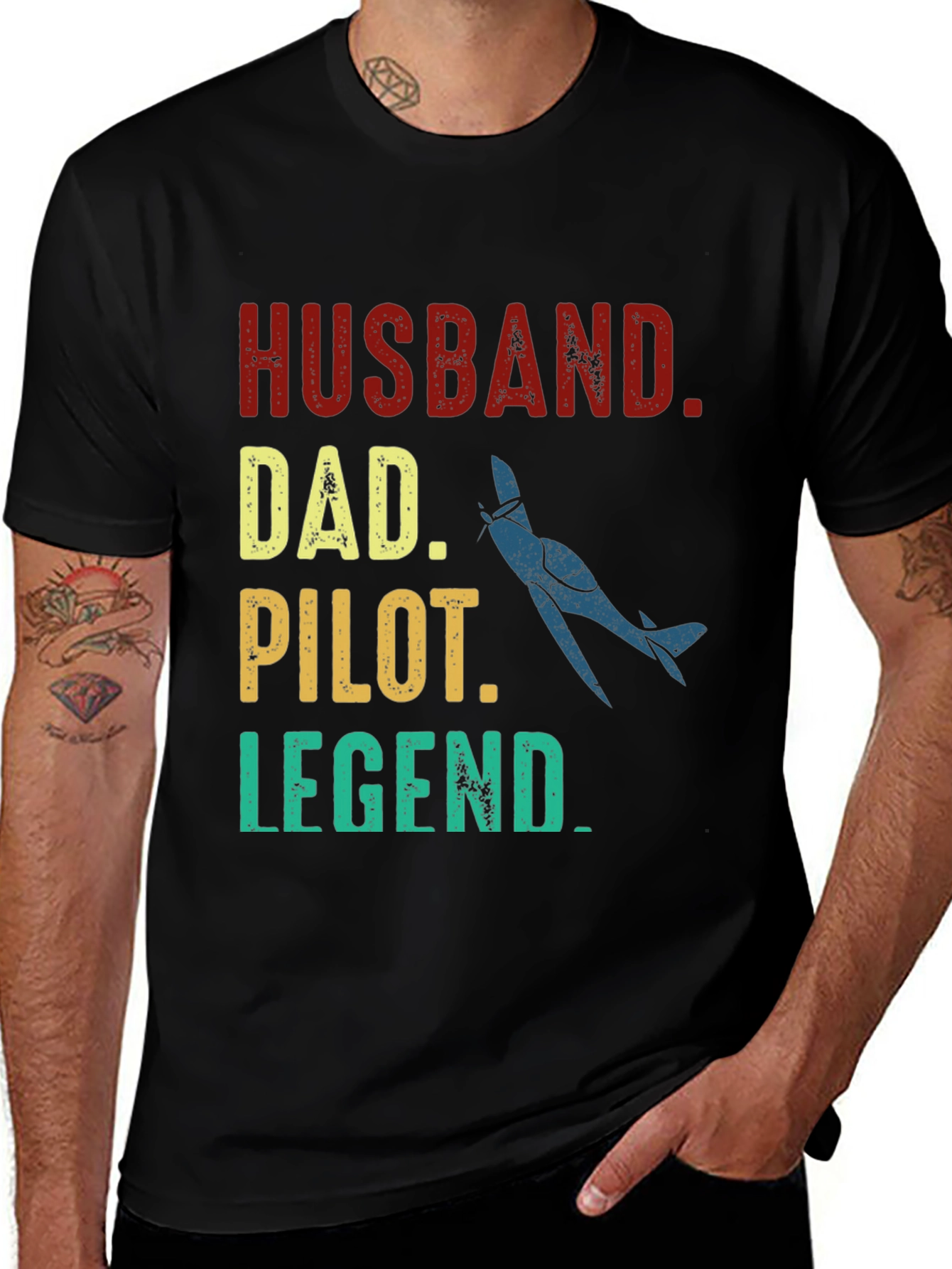 Variant 15 of Husband Dad Pilot Legend T-Shirt
